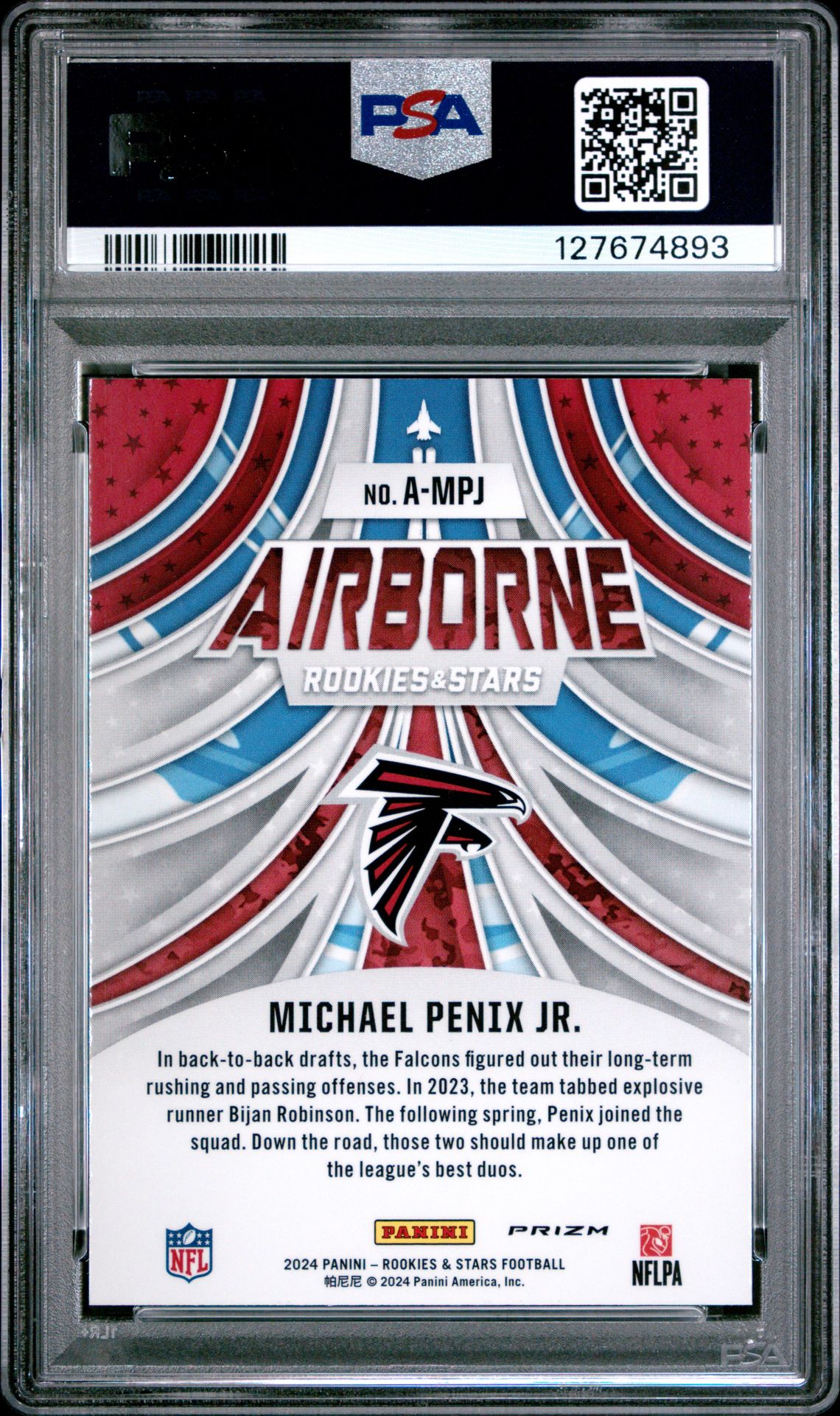 2024 Panini Rookies & Stars Airborne Michael Penix Jr. #Ampj Nm-Mt 8 back