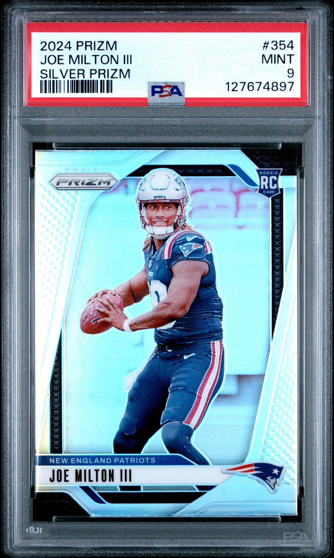 2024 Panini Prizm Joe Milton Iii #354 (Silver Prizm) Mint 9 front