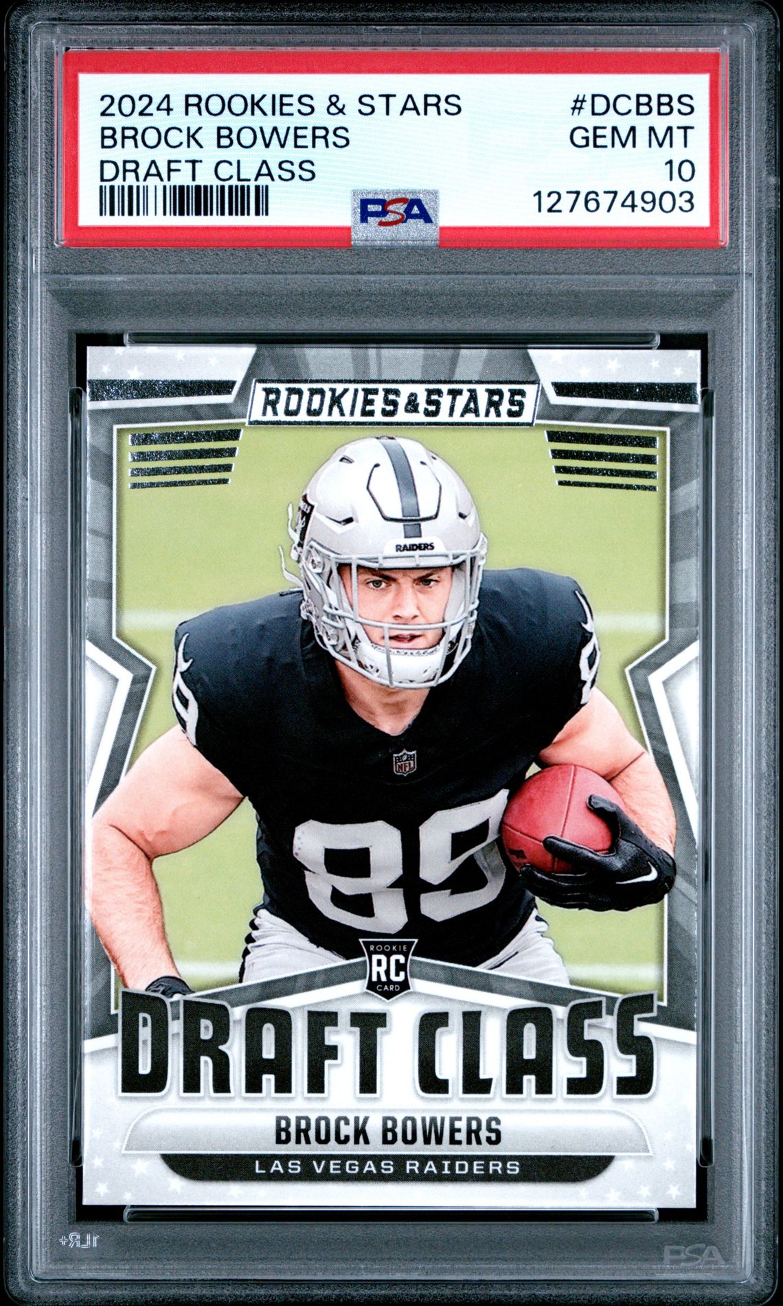 2024 Panini Rookies & Stars Draft Class Brock Bowers #Dcbbs Gem Mt 10 front