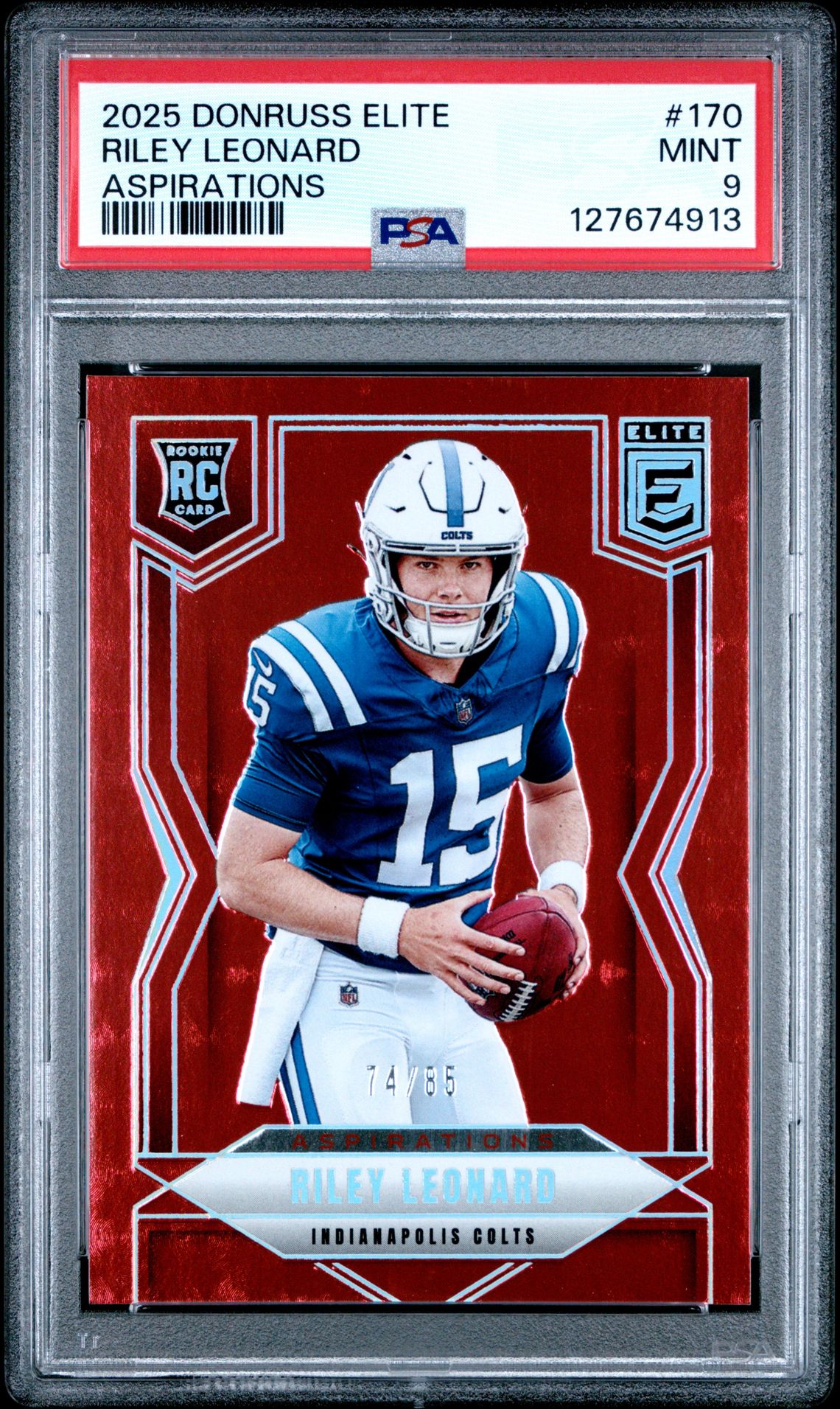 2025 Panini Donruss Elite Riley Leonard #170 (Aspirations) Mint 9 front