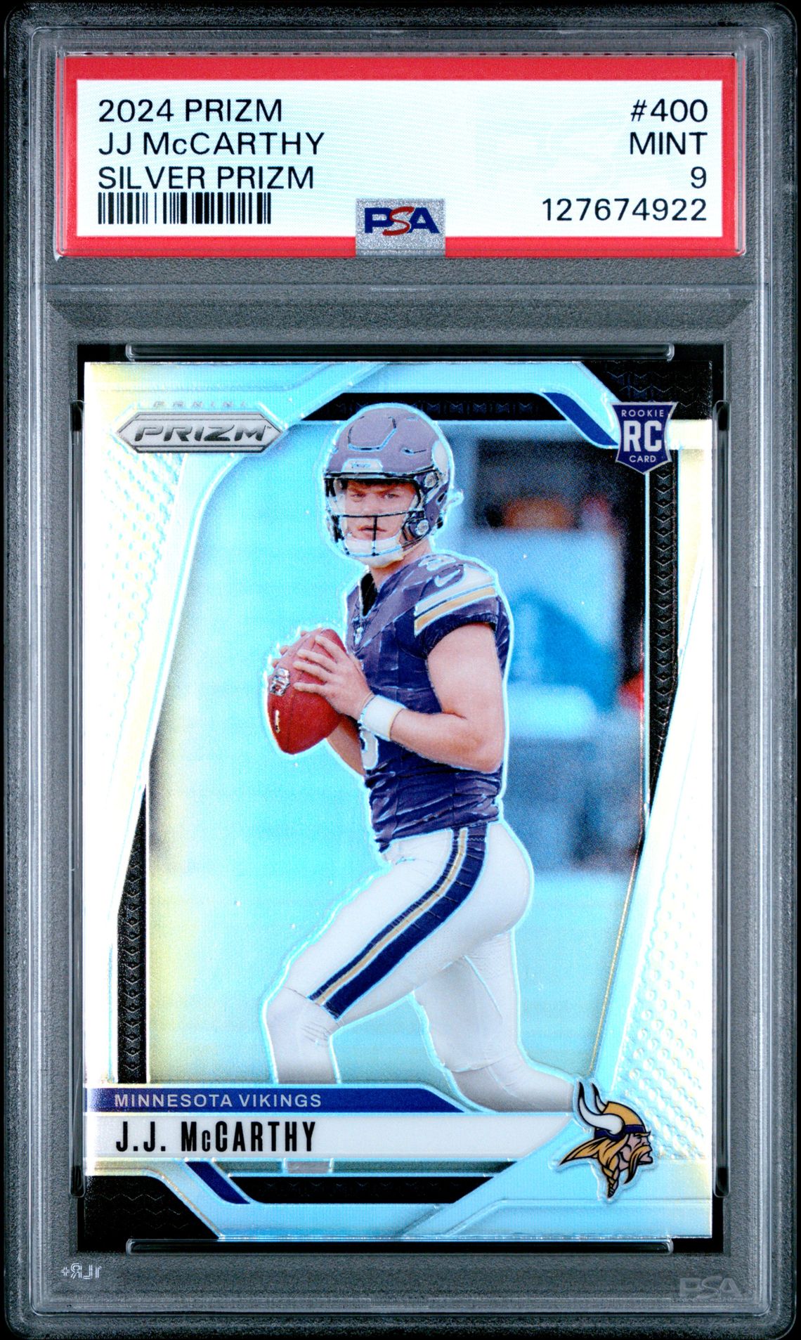 2024 Panini Prizm Jj Mccarthy #400 (Silver Prizm) Mint 9 front