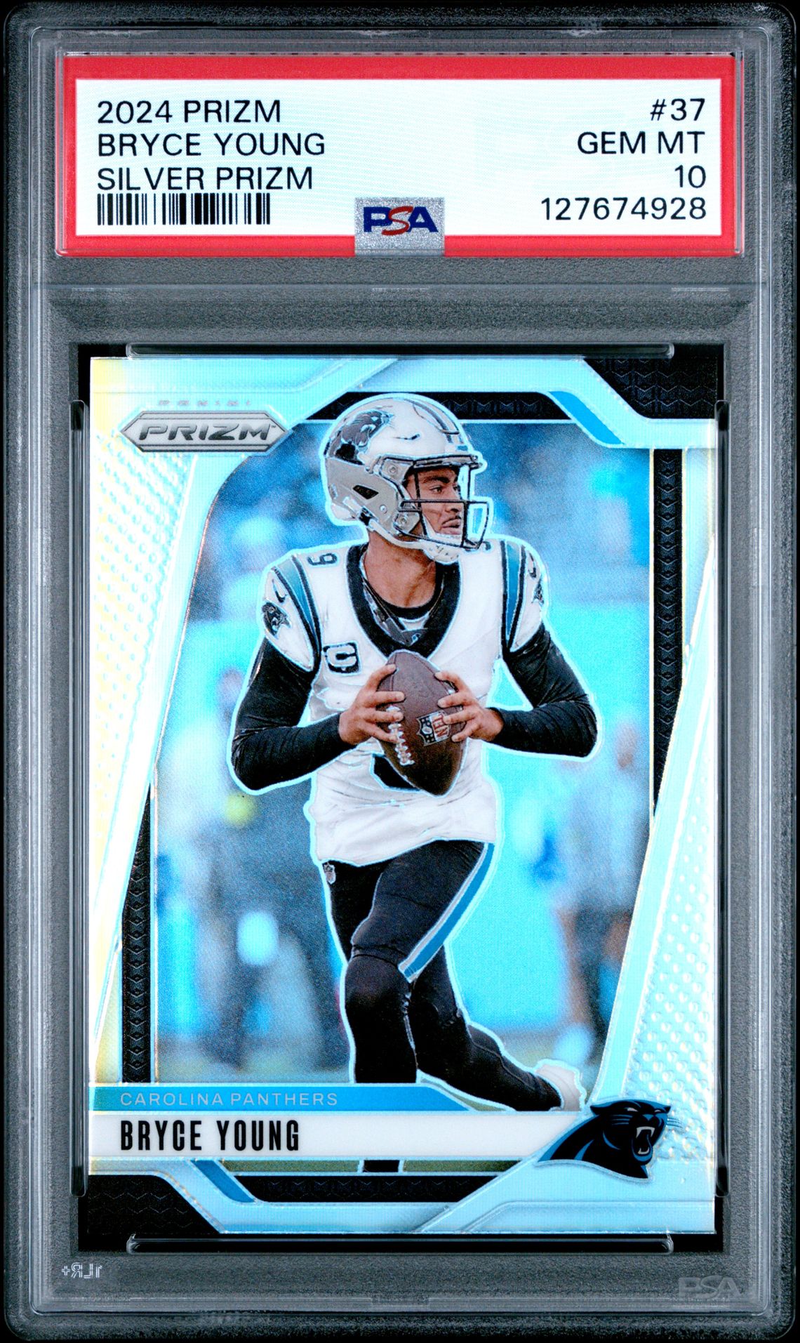 2024 Panini Prizm Bryce Young #37 (Silver Prizm) Gem Mt 10 front
