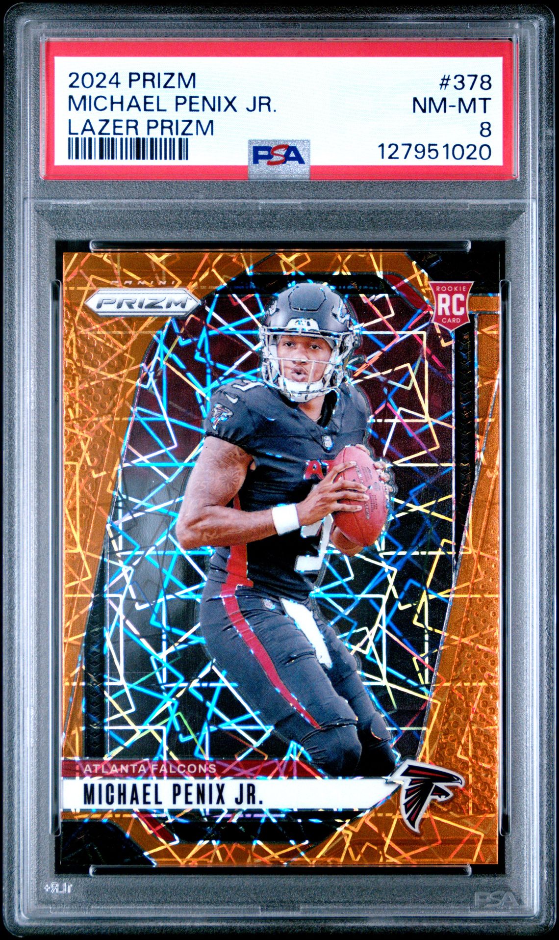 2024 Panini Prizm Michael Penix Jr. #378 (Lazer Prizm) Nm-Mt 8 front