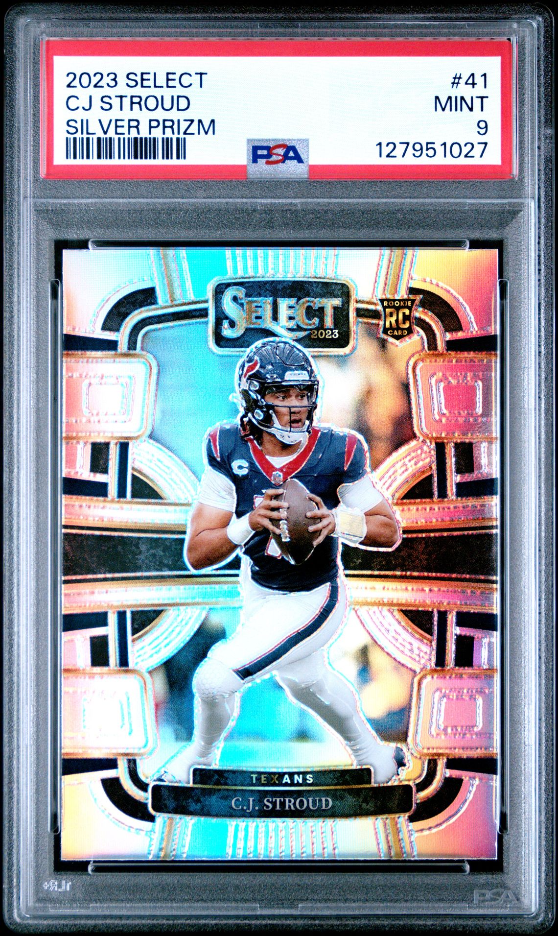 2023 Panini Select Cj Stroud #41 (Silver Prizm) Mint 9 front