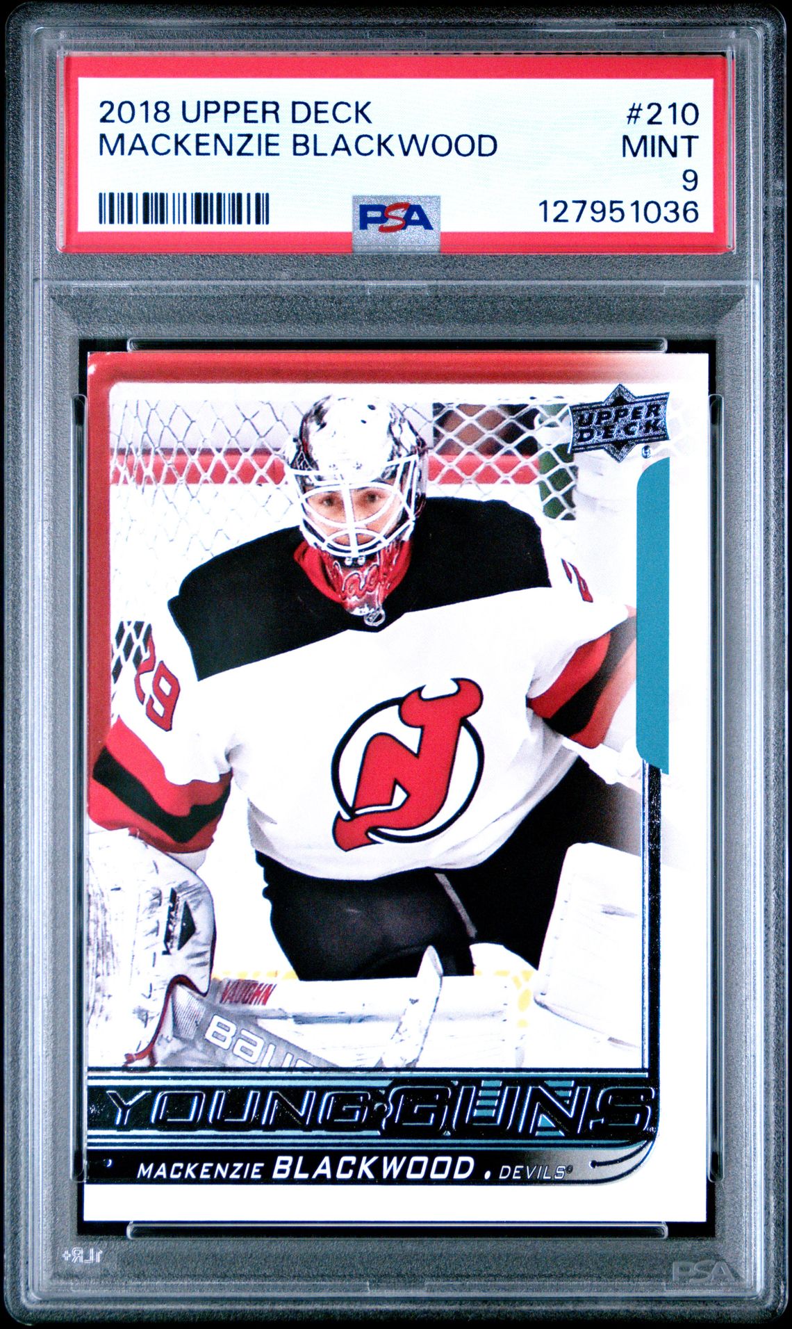 2018 Upper Deck Mackenzie Blackwood #210 Mint 9 front