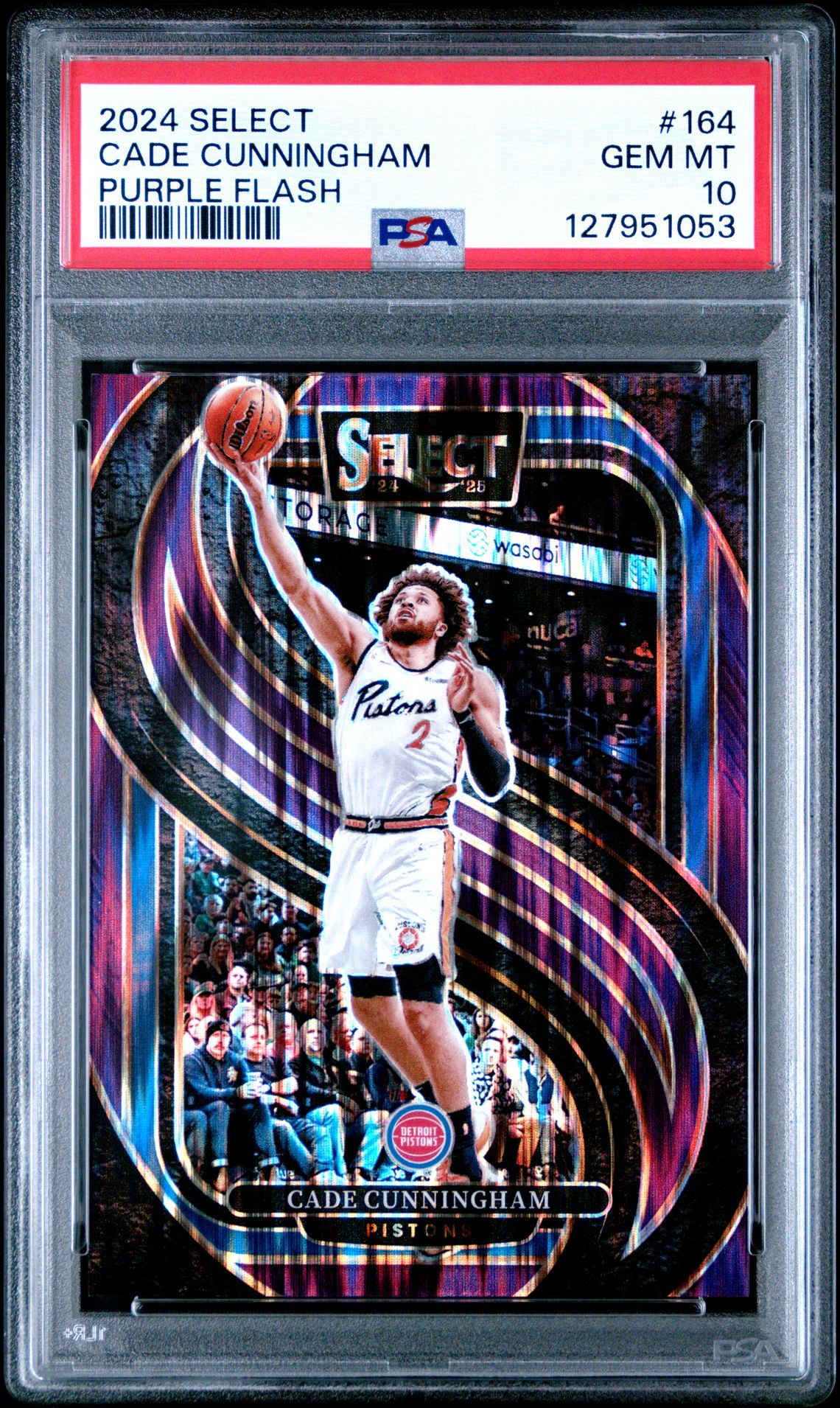 2024 Panini Select Cade Cunningham #164 (Purple Flash) Gem Mt 10 front