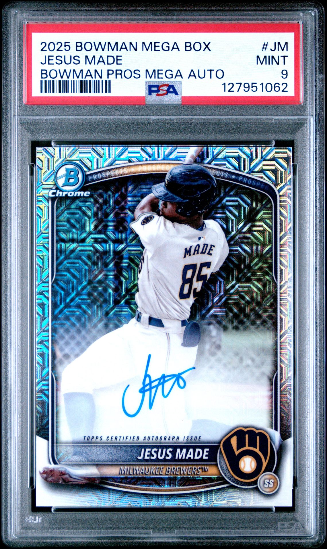 2025 Bowman Mega Box Bowman Prospect Mega Autographs Jesus Made #Jm Mint 9 front