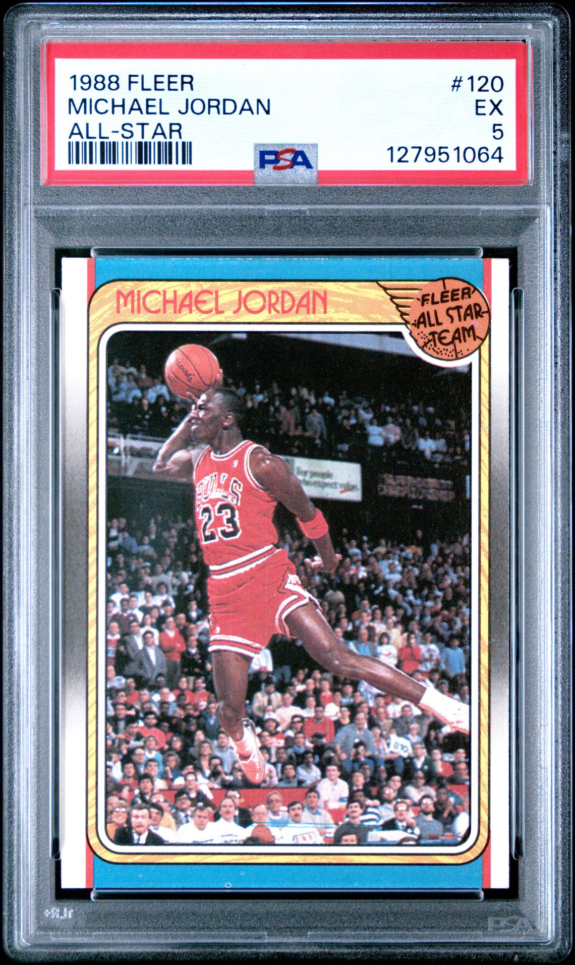 1988 Fleer Michael Jordan #120 (All-Star) Ex 5 front