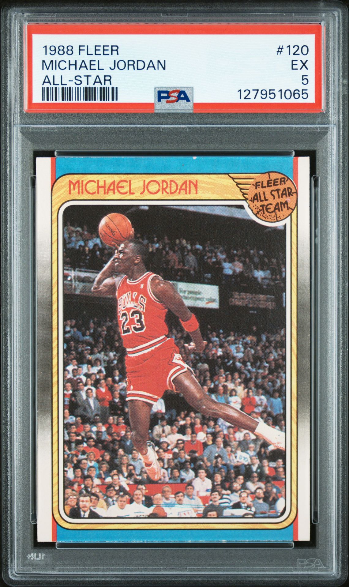 1988 Fleer Michael Jordan #120 (All-Star) Ex 5 front