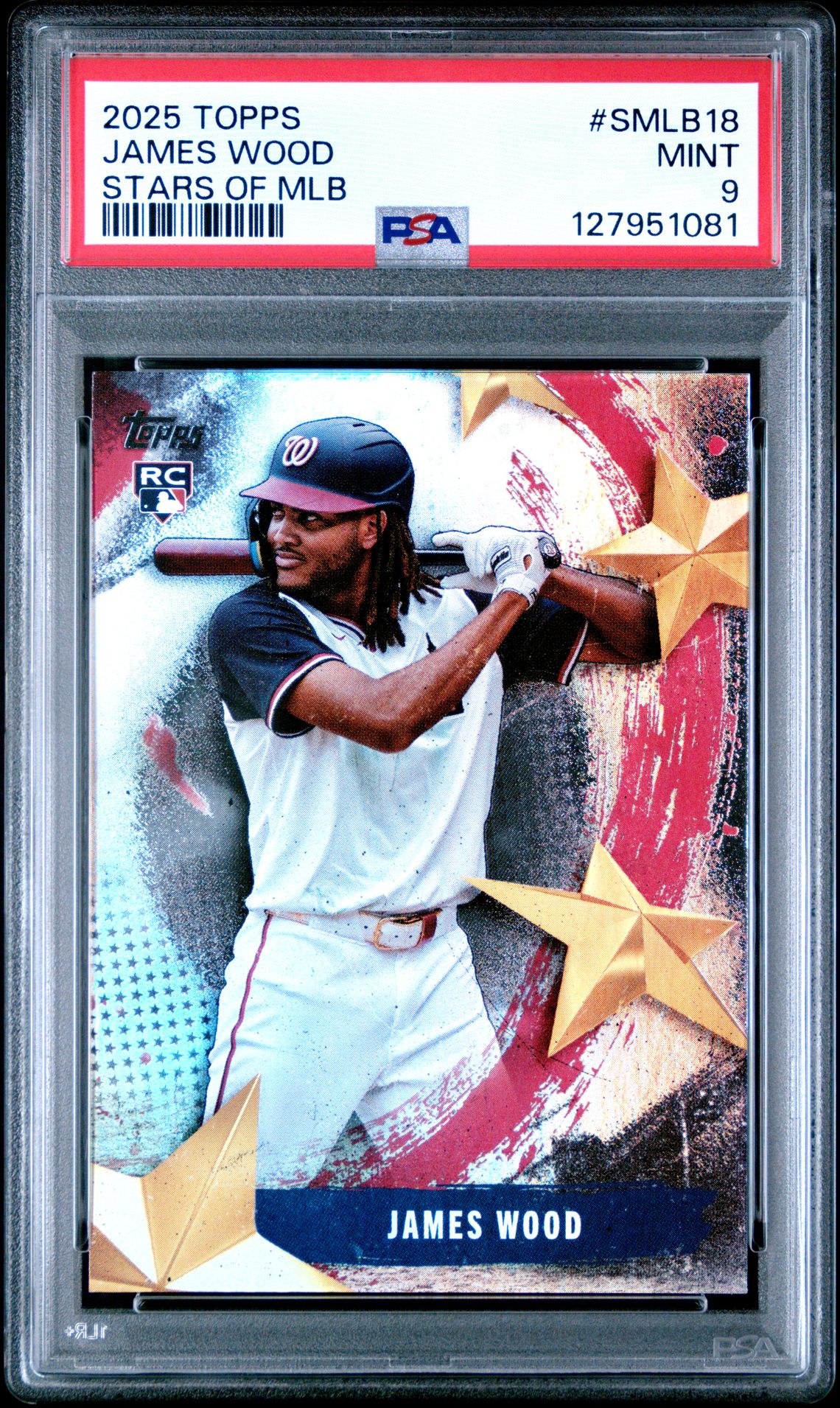 2025 Topps Stars Of Mlb James Wood #Smlb18 Mint 9 front