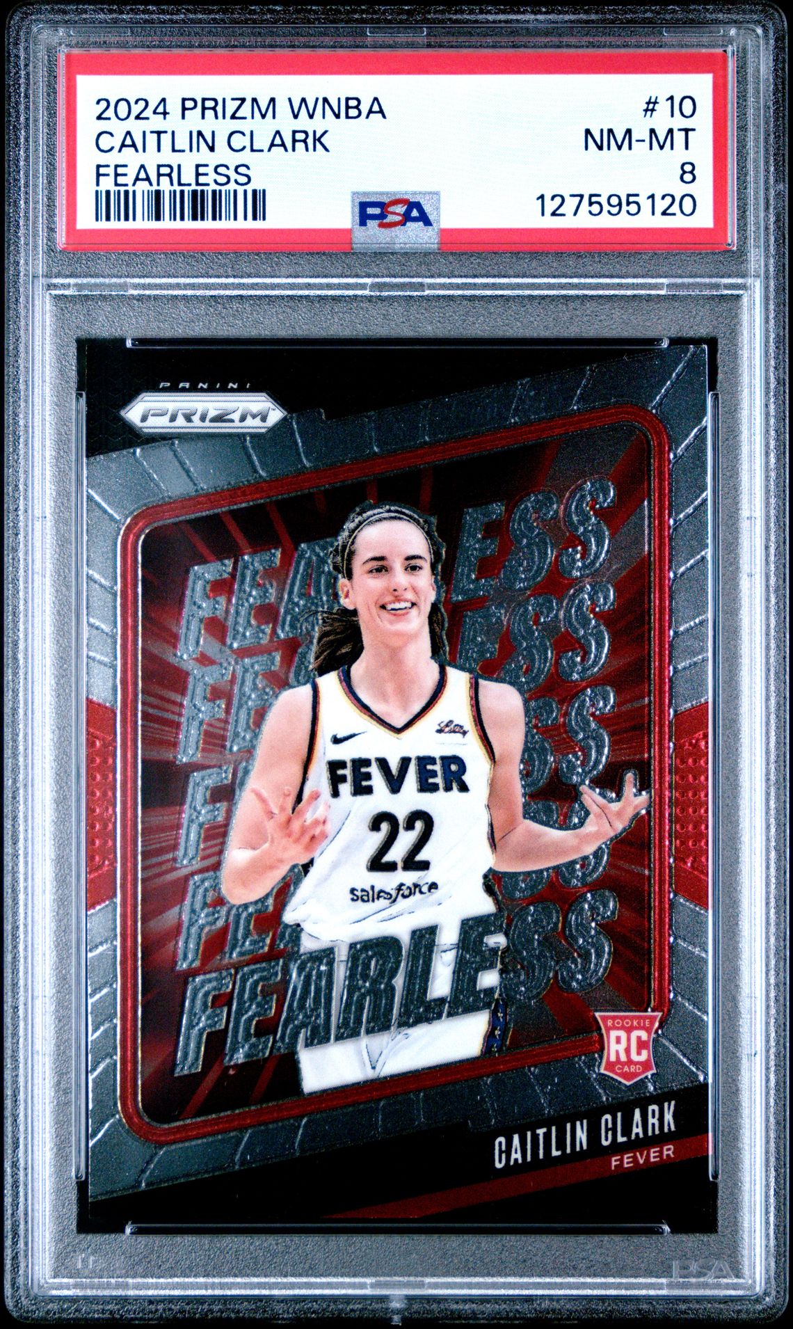 2024 Panini Prizm Wnba Fearless Caitlin Clark #10 Nm-Mt 8 front