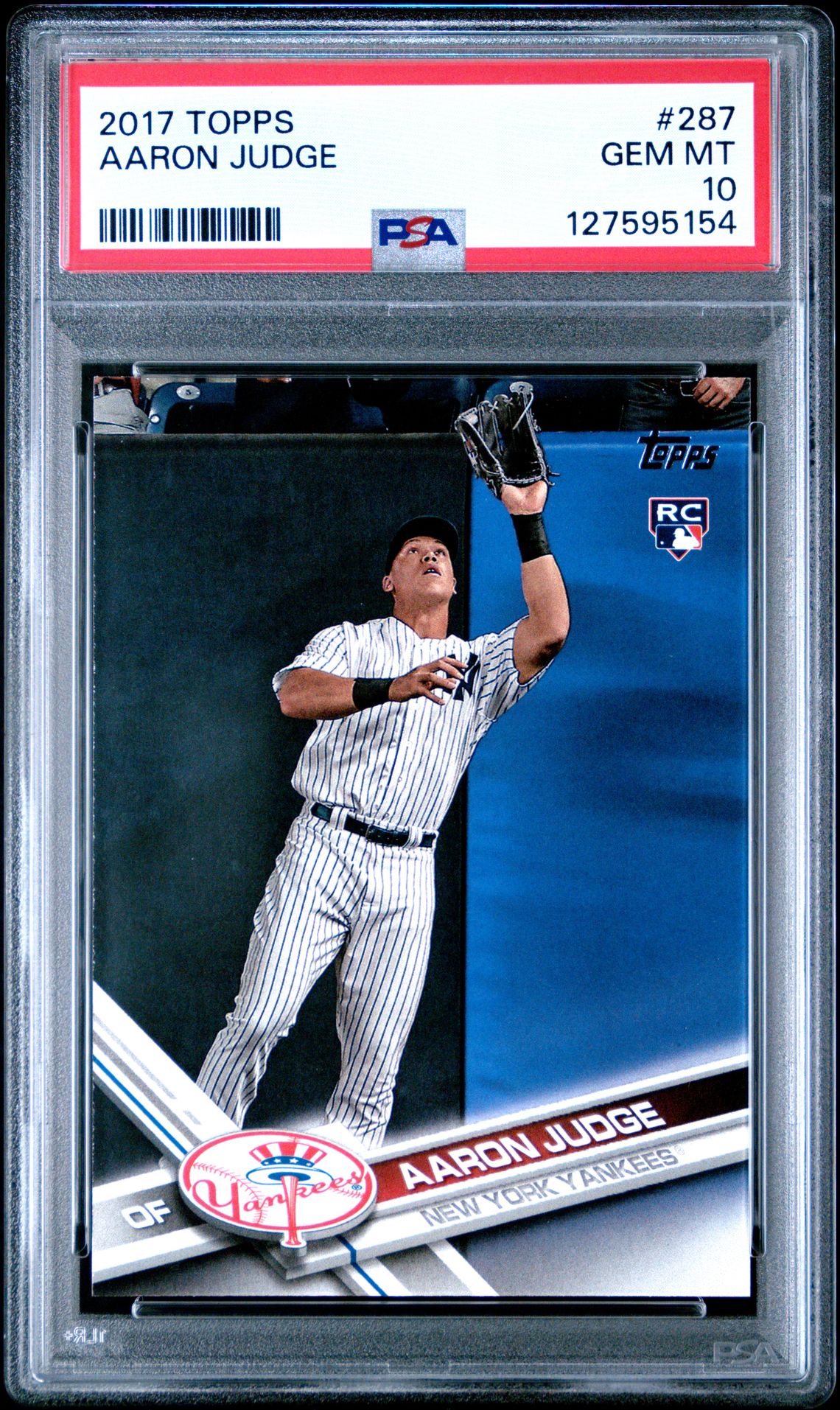 2017 Topps Aaron Judge #287 Gem Mt 10 front