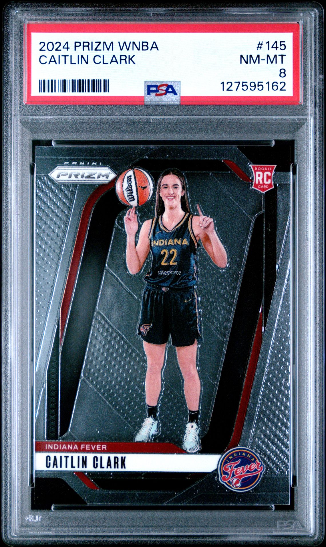 2024 Panini Prizm Wnba Caitlin Clark #145 Nm-Mt 8 front