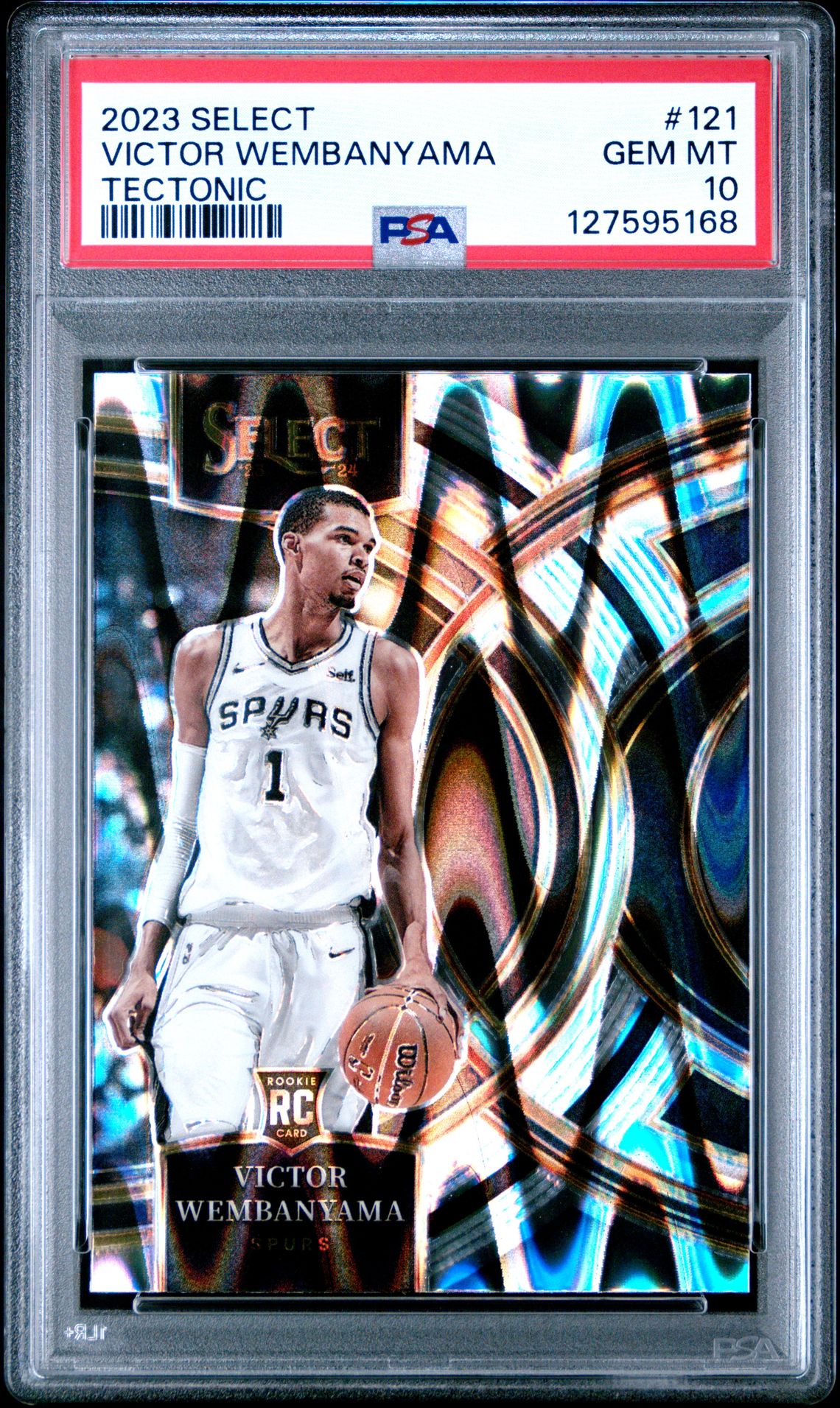 2023 Panini Select Victor Wembanyama #121 (Tectonic) Gem Mt 10 front