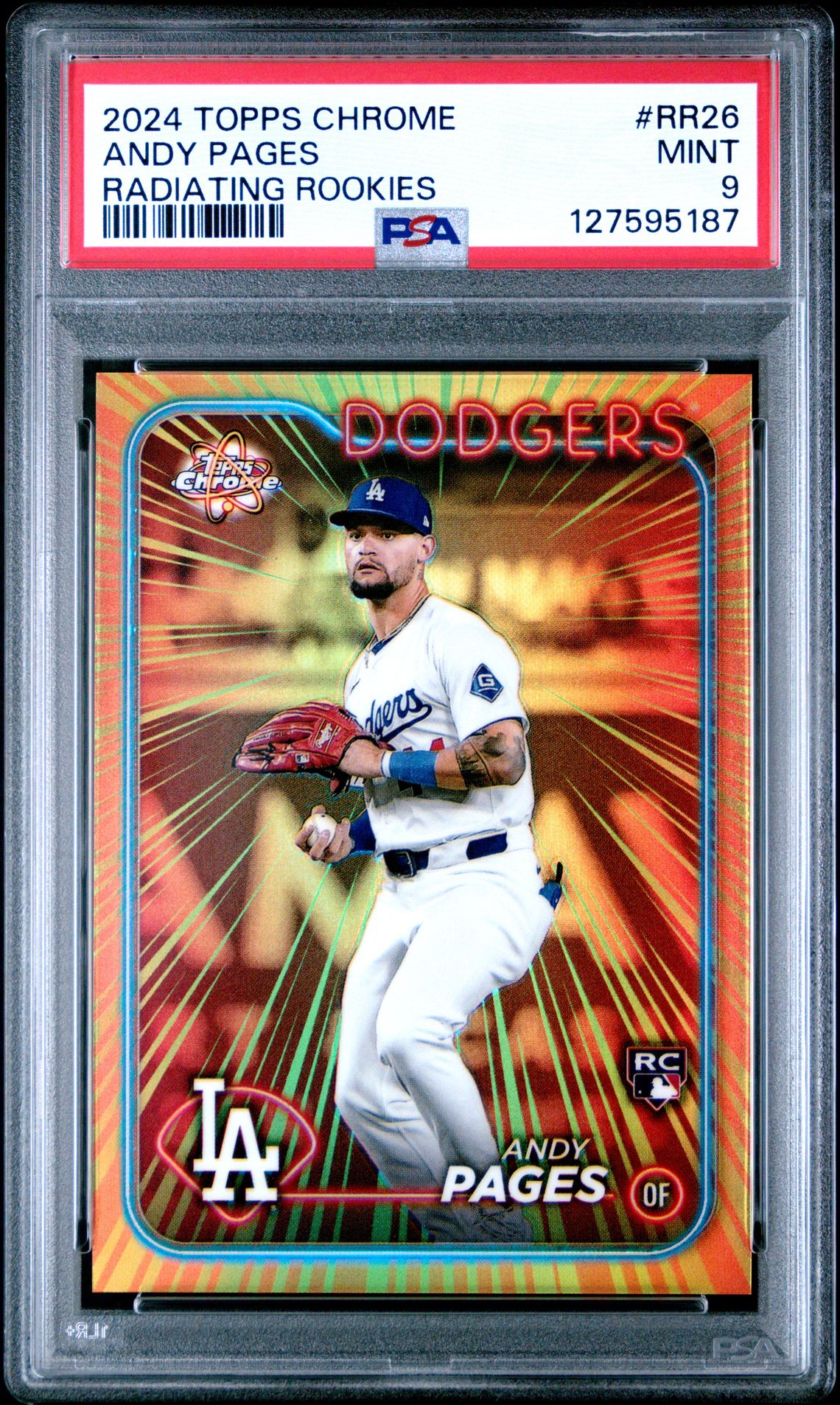 2024 Topps Chrome Radiating Rookies Andy Pages #Rr26 (Update) Mint 9 front