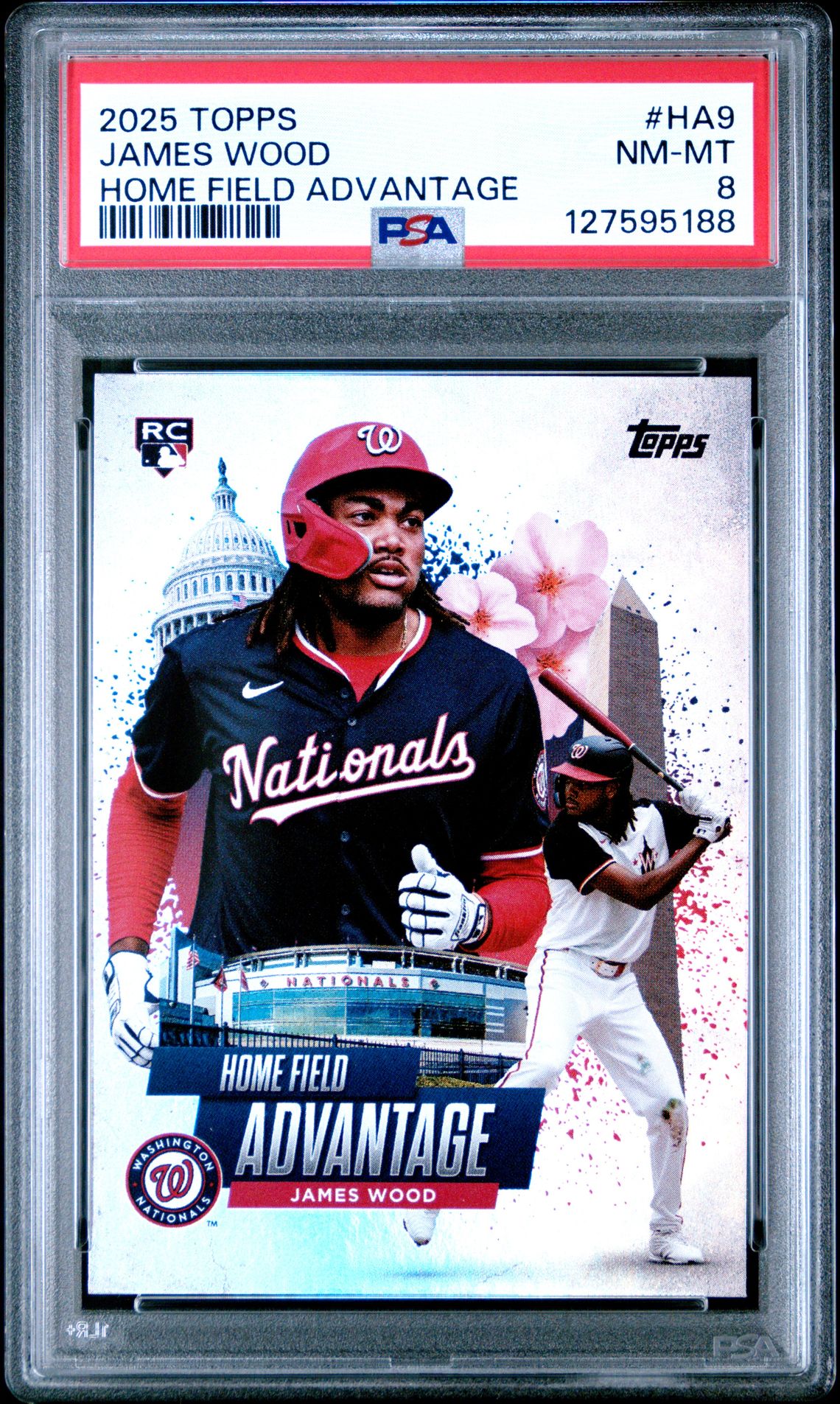 2025 Topps Home Field Advantage James Wood #Ha9 Nm-Mt 8 front