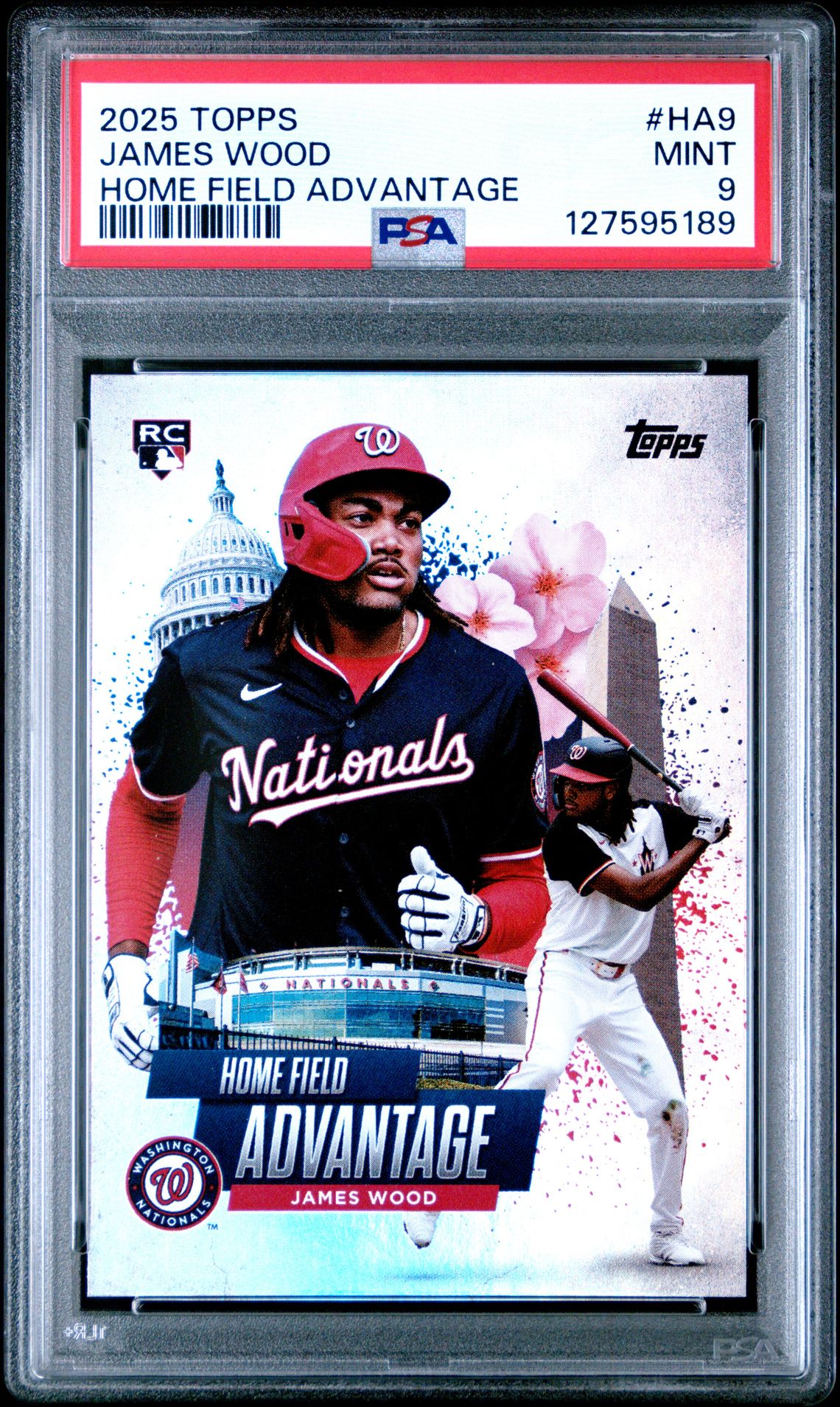 2025 Topps Home Field Advantage James Wood #Ha9 Mint 9 front