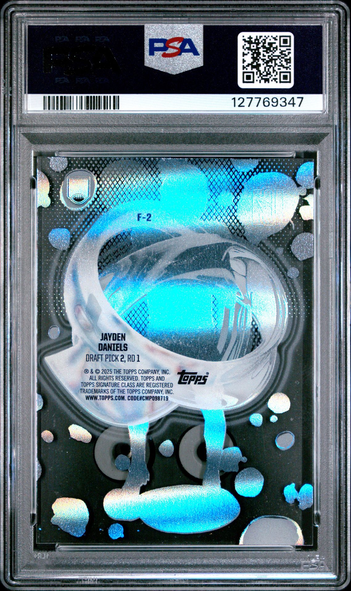 2024 Topps Signature Class Fluidity Jayden Daniels #F2 Mint 9 back