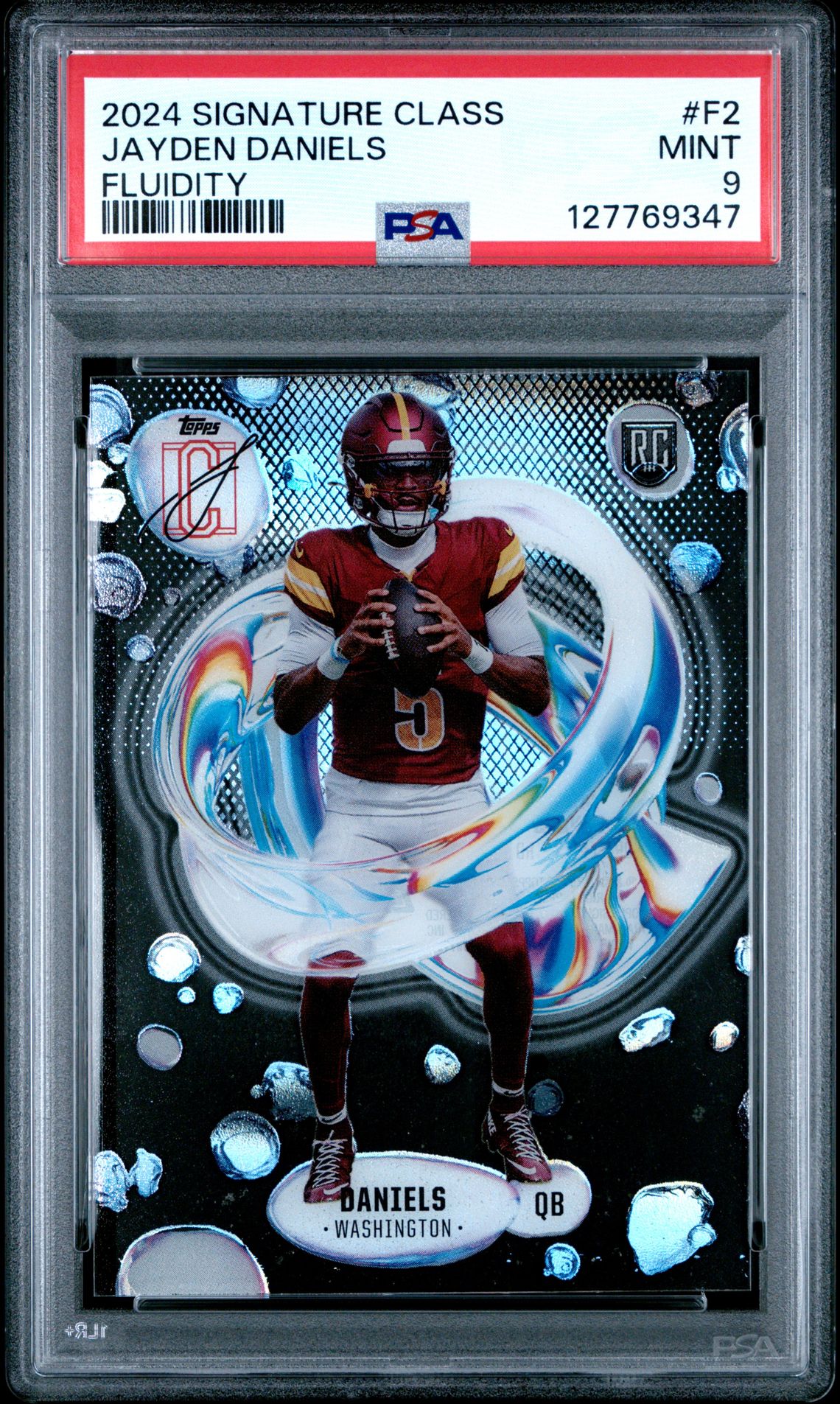 2024 Topps Signature Class Fluidity Jayden Daniels #F2 Mint 9 front