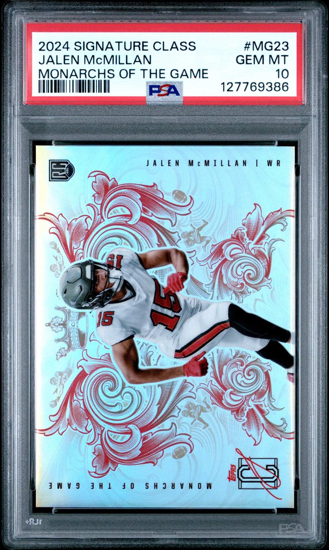 2024 Topps Signature Class Monarchs Of The Game Jalen Mcmillan #Mg23 Gem Mt 10 front