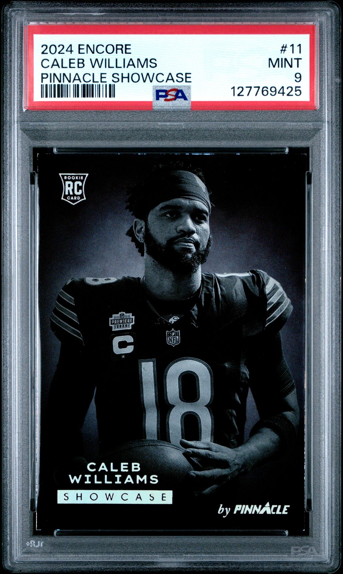 2024 Panini Encore Pinnacle Showcase Caleb Williams #11 Mint 9 front