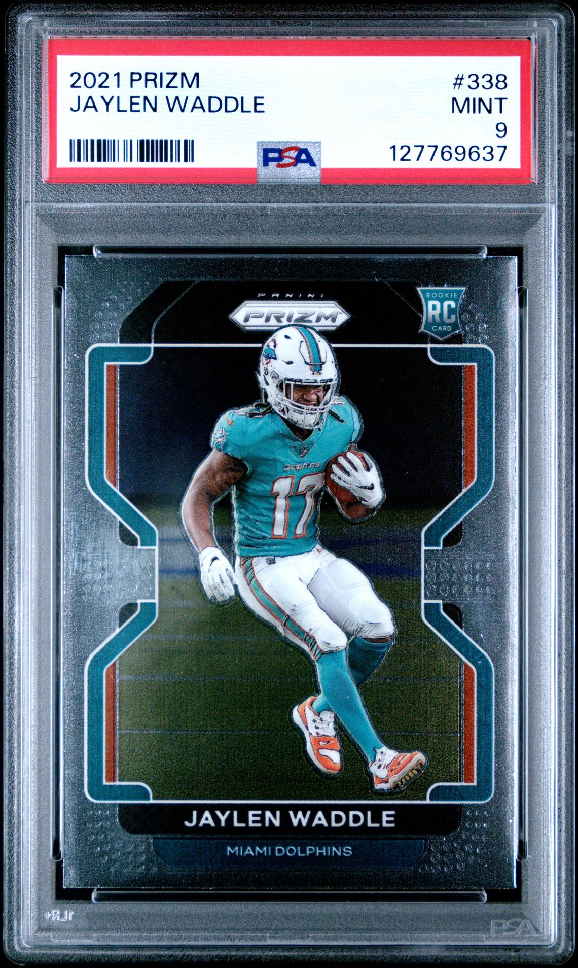 2021 Panini Prizm Jaylen Waddle #338 Mint 9 front