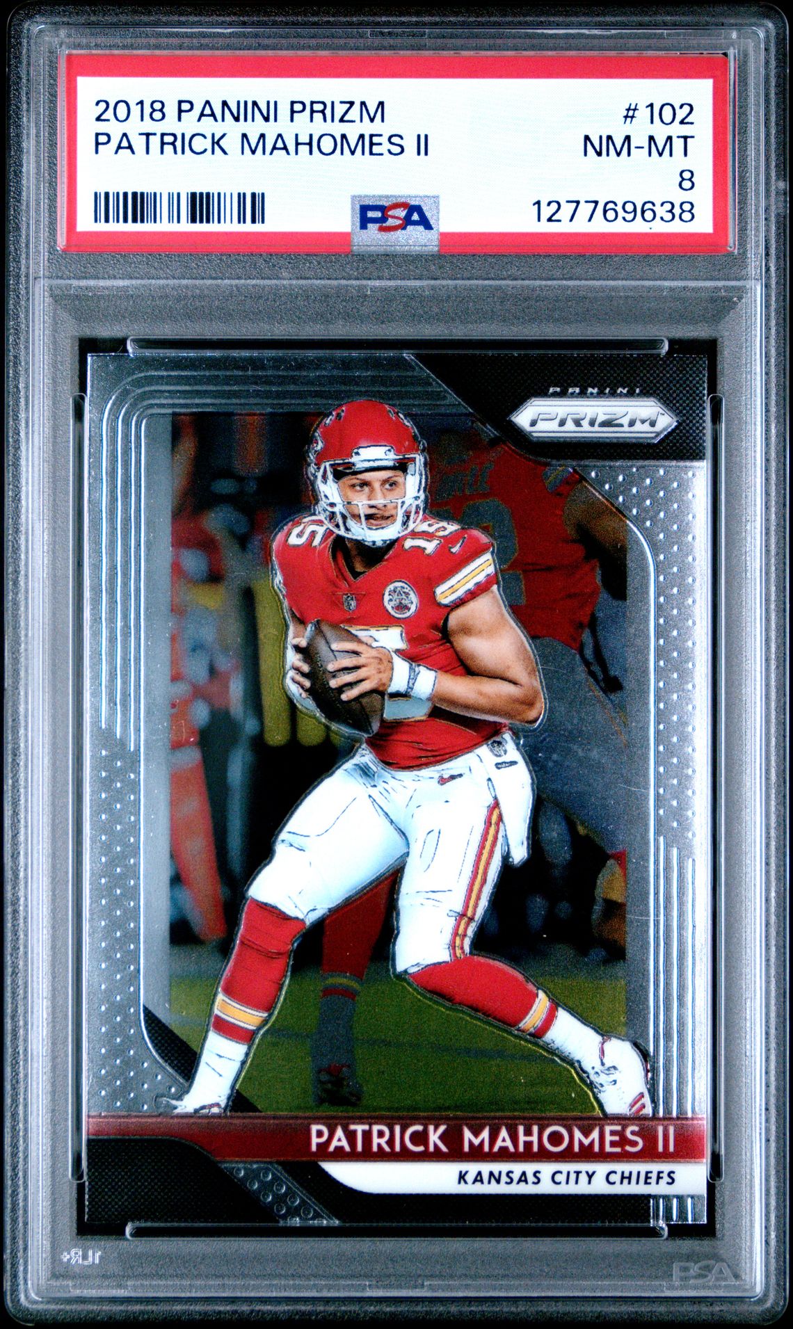 2018 Panini Prizm Patrick Mahomes Ii #102 Nm-Mt 8 front