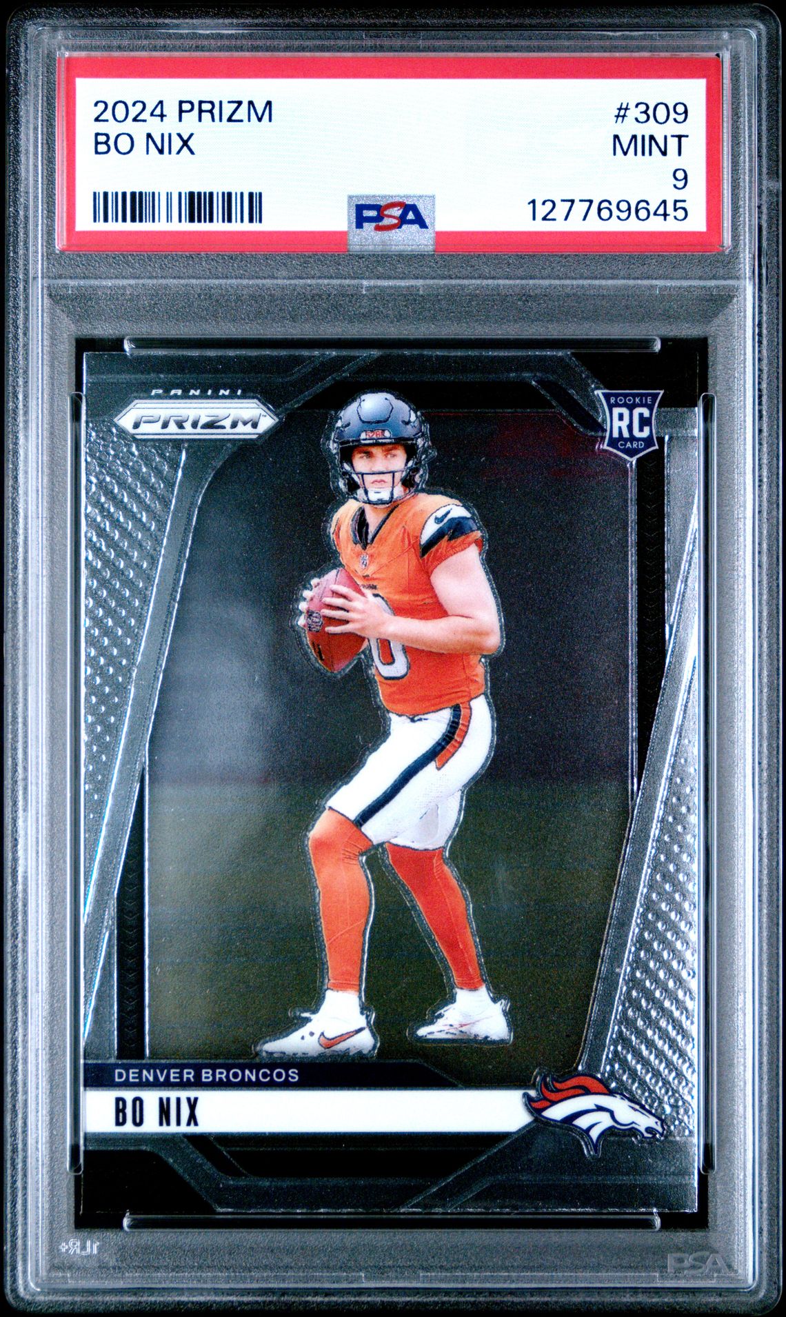 2024 Panini Prizm Bo Nix #309 Mint 9 front