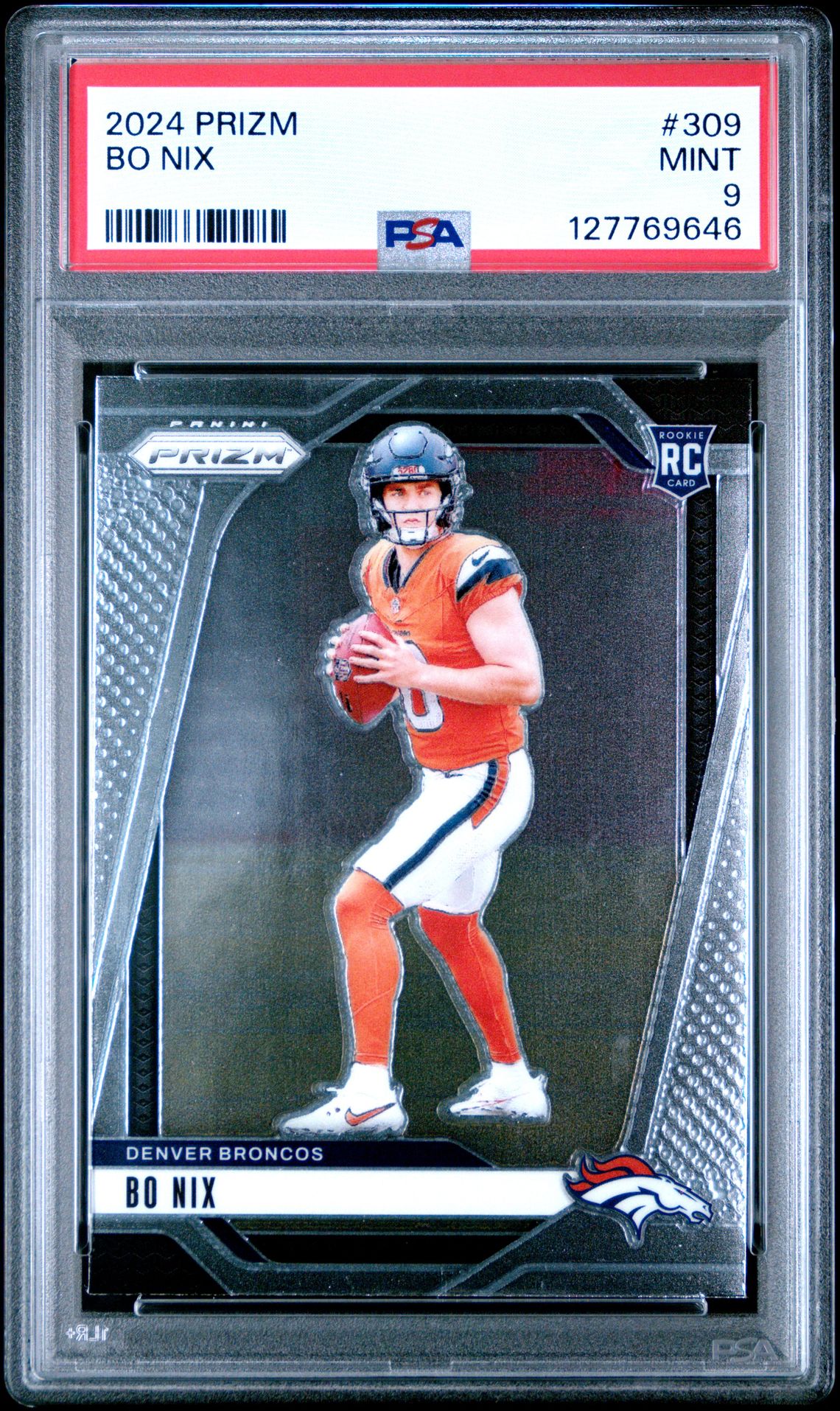 2024 Panini Prizm Bo Nix #309 Mint 9 front