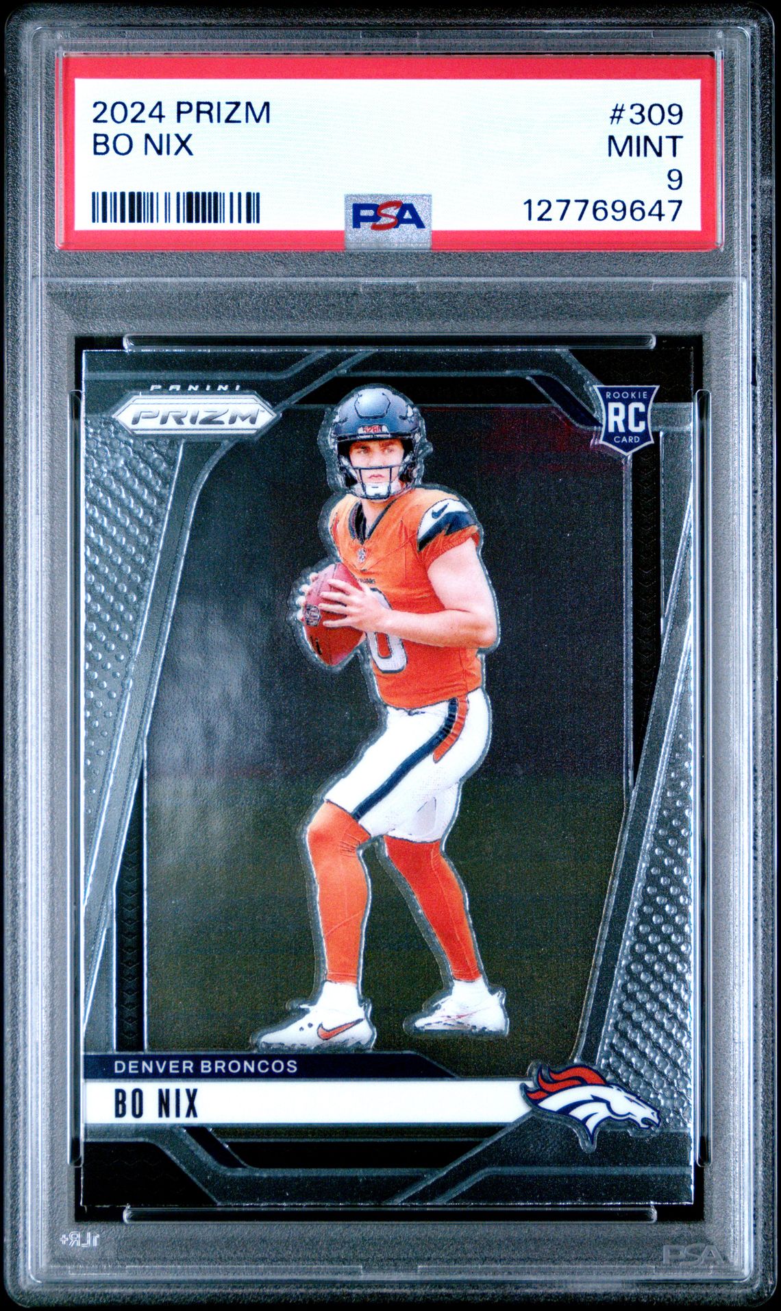 2024 Panini Prizm Bo Nix #309 Mint 9 front