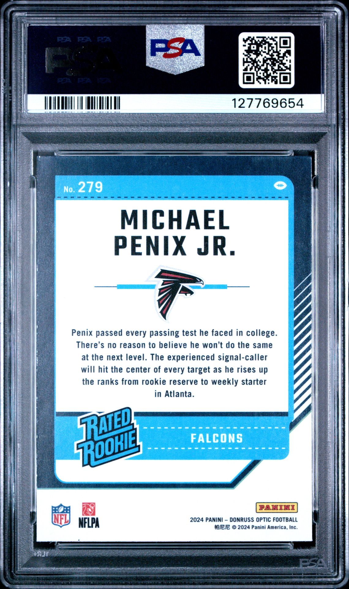 2024 Panini Donruss Optic Michael Penix Jr. #279 Nm-Mt 8 back