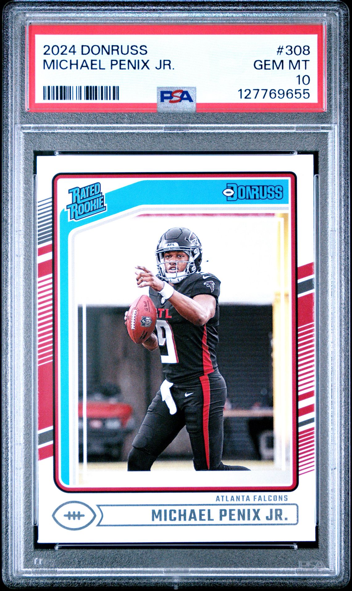 2024 Panini Donruss Michael Penix Jr. #308 Gem Mt 10 front