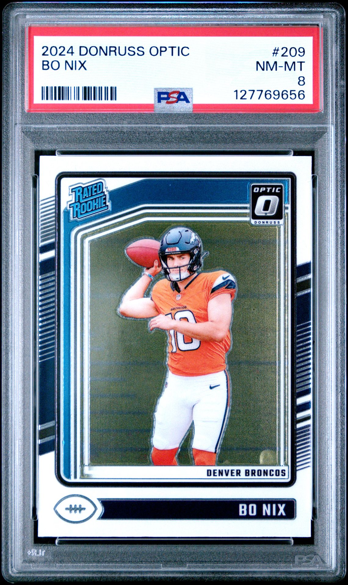 2024 Panini Donruss Optic Bo Nix #209 Nm-Mt 8 front