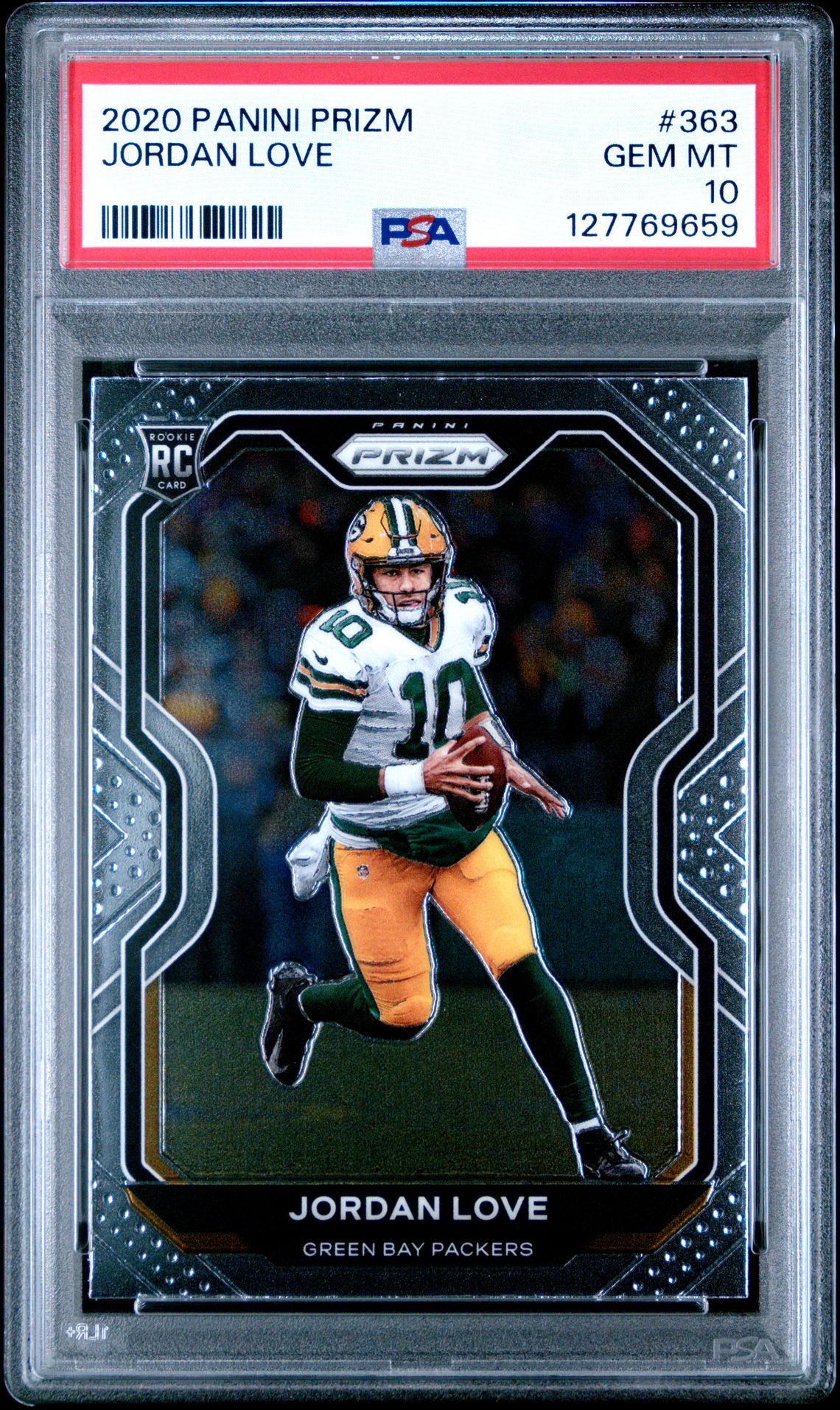 2020 Panini Prizm Jordan Love #363 Gem Mt 10 front