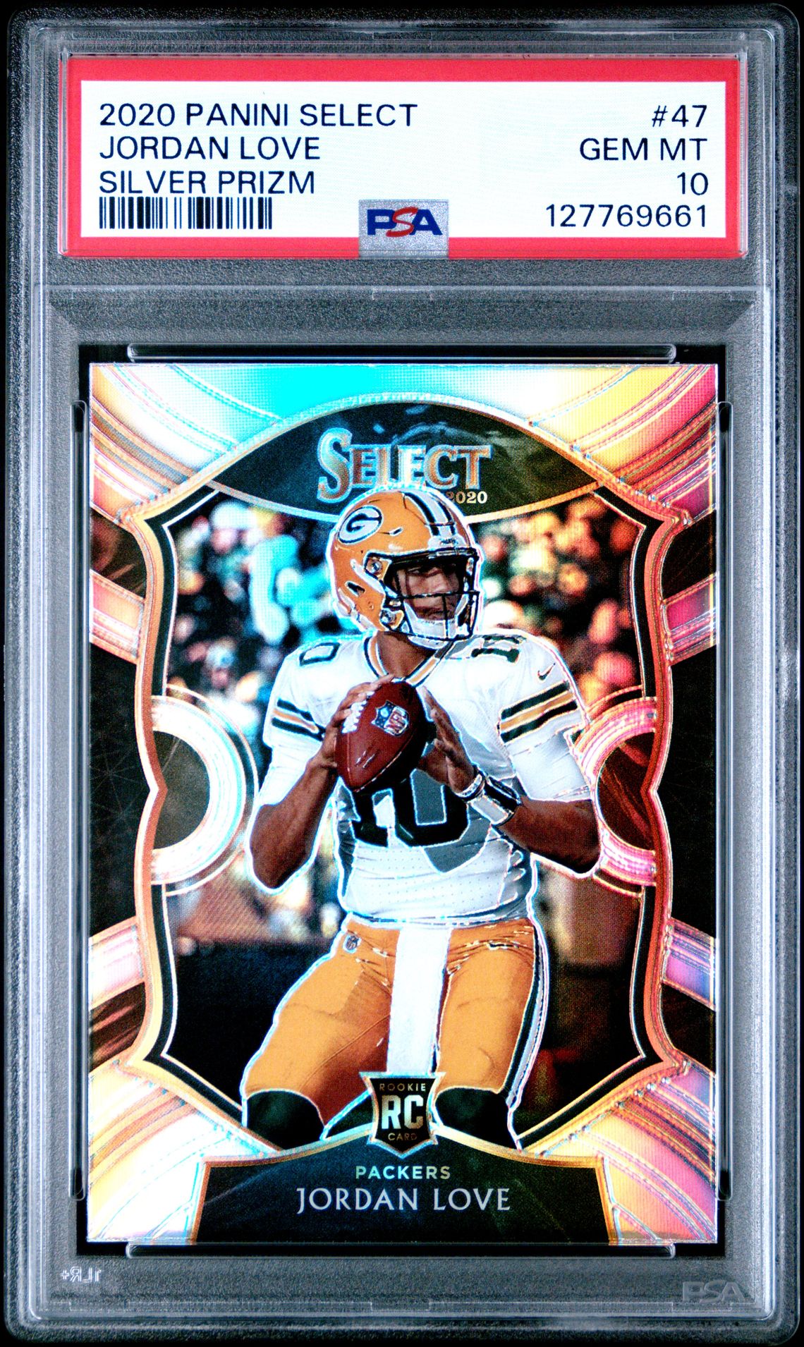 2020 Panini Select Jordan Love #47 (Silver Prizm) Gem Mt 10 front