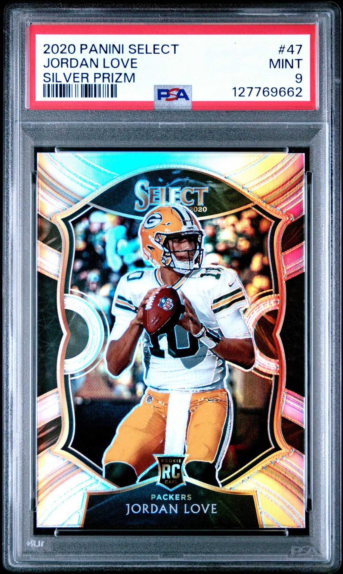 2020 Panini Select Jordan Love #47 (Silver Prizm) Mint 9 front