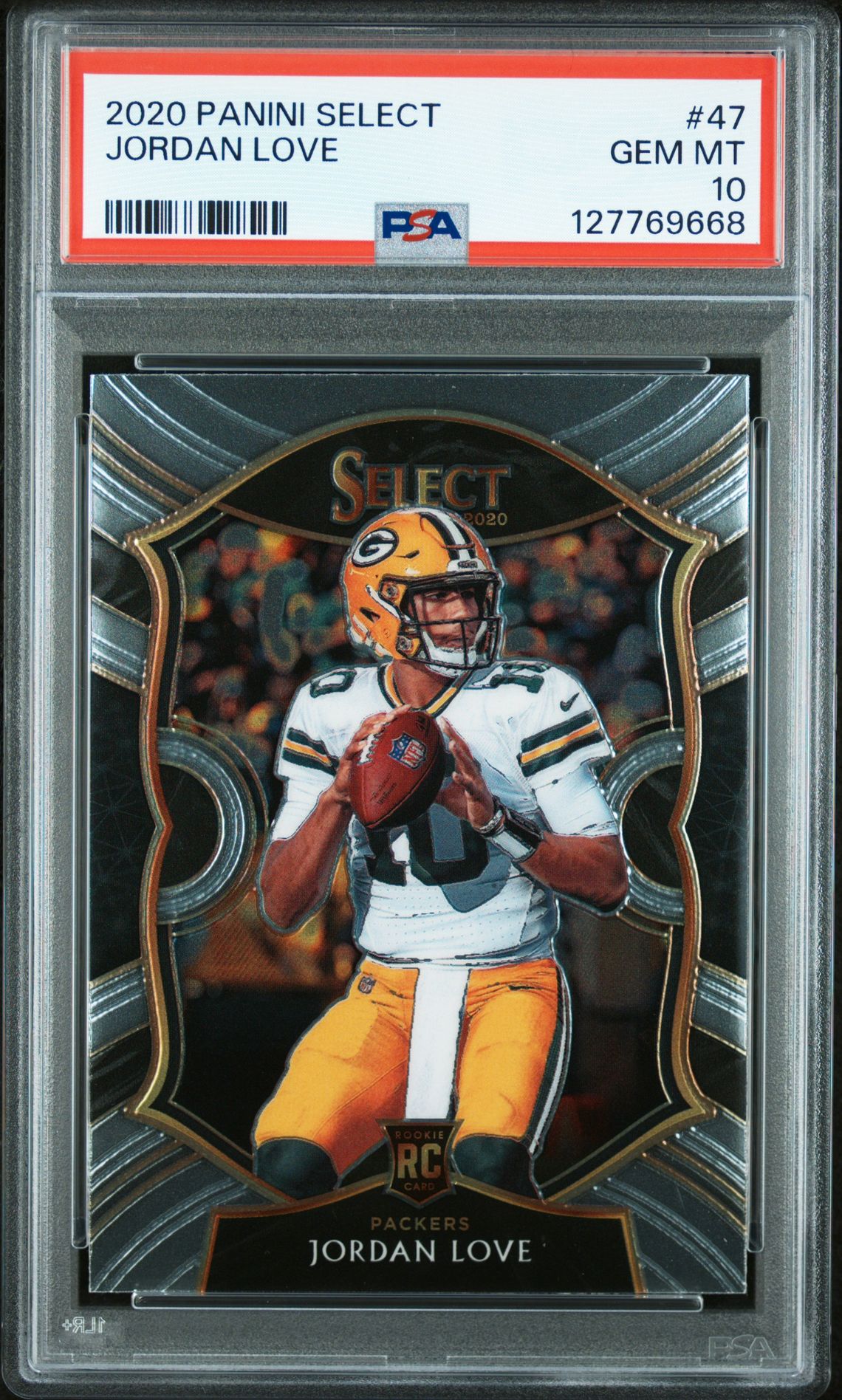 2020 Panini Select Jordan Love #47 Gem Mt 10 front