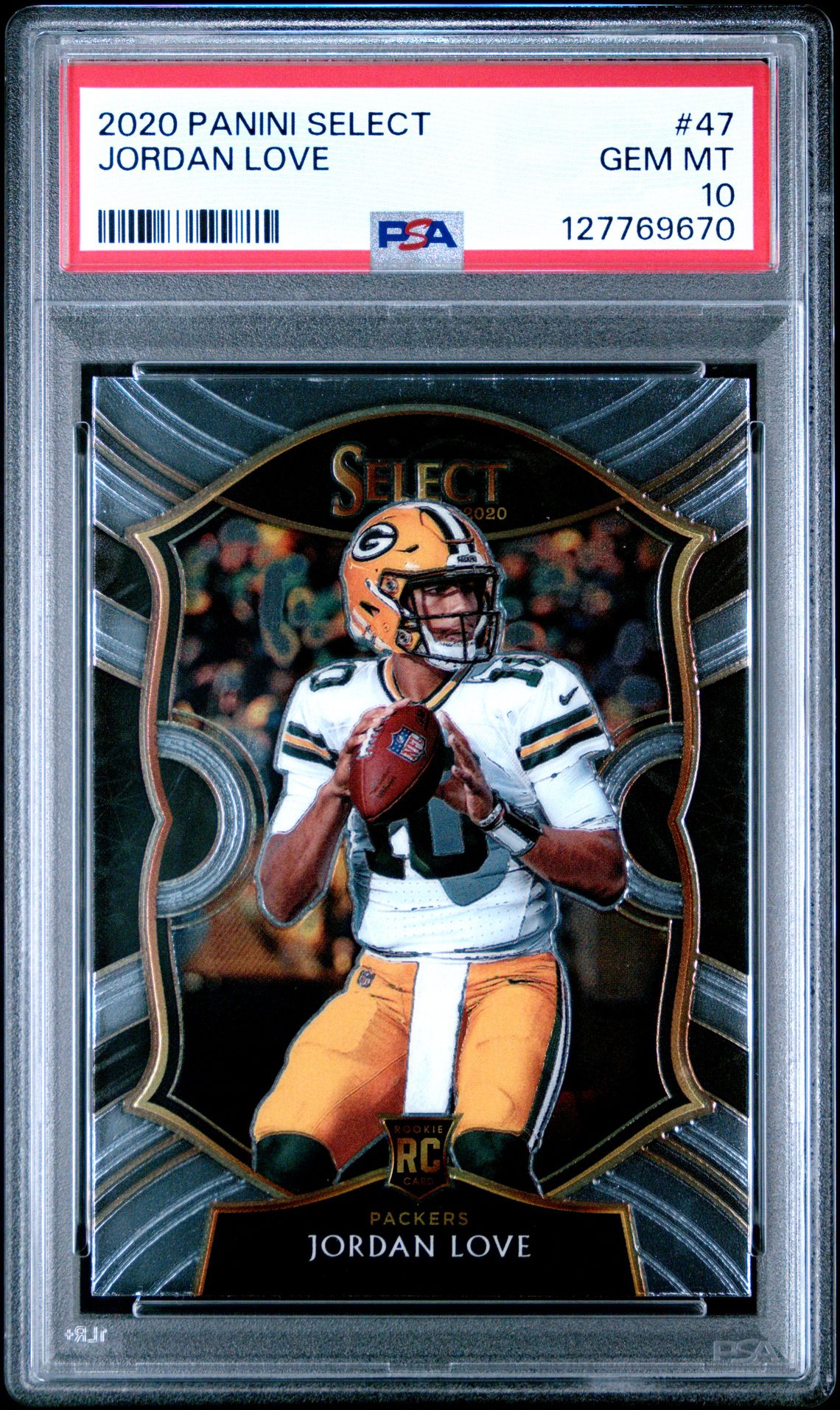 2020 Panini Select Jordan Love #47 Gem Mt 10 front