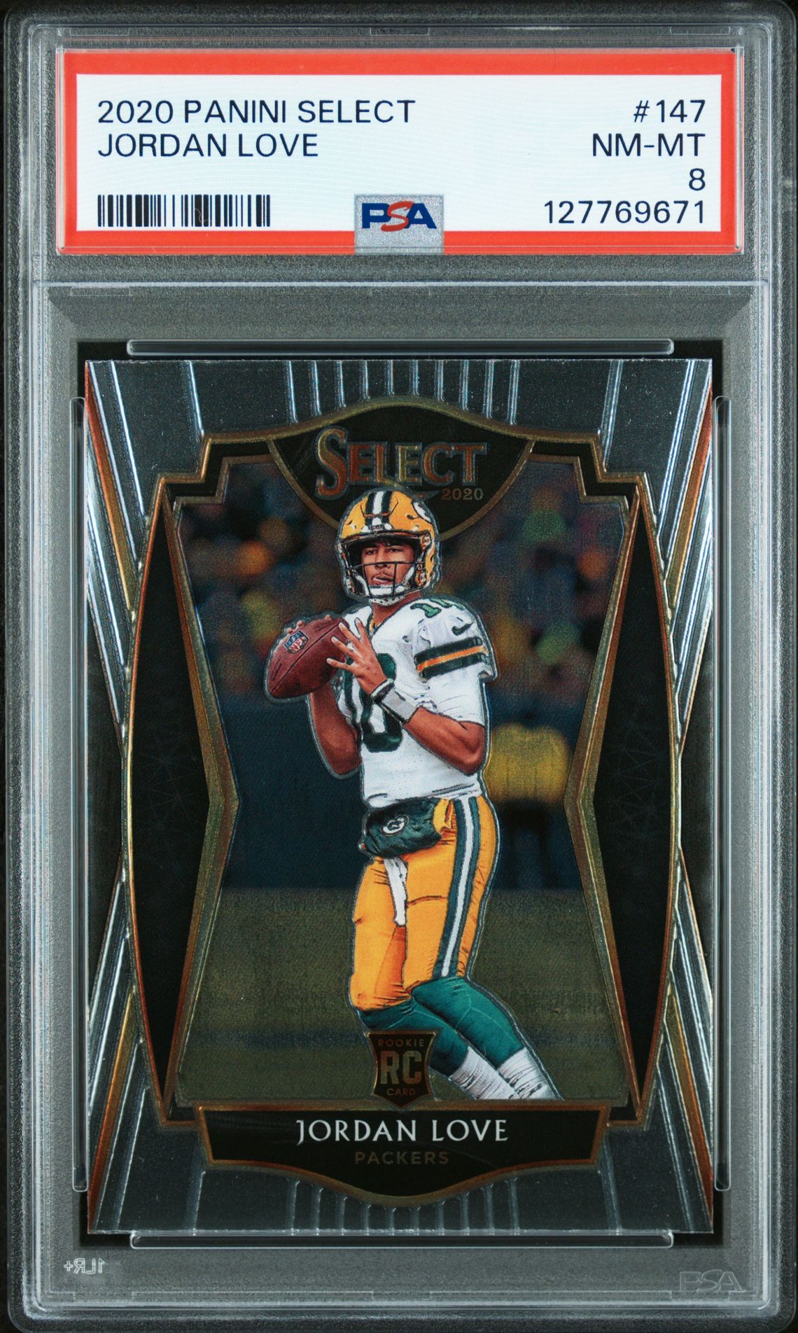 2020 Panini Select Jordan Love #147 Nm-Mt 8 front