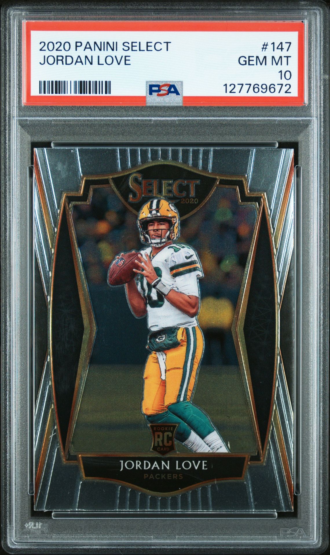 2020 Panini Select Jordan Love #147 Gem Mt 10 front