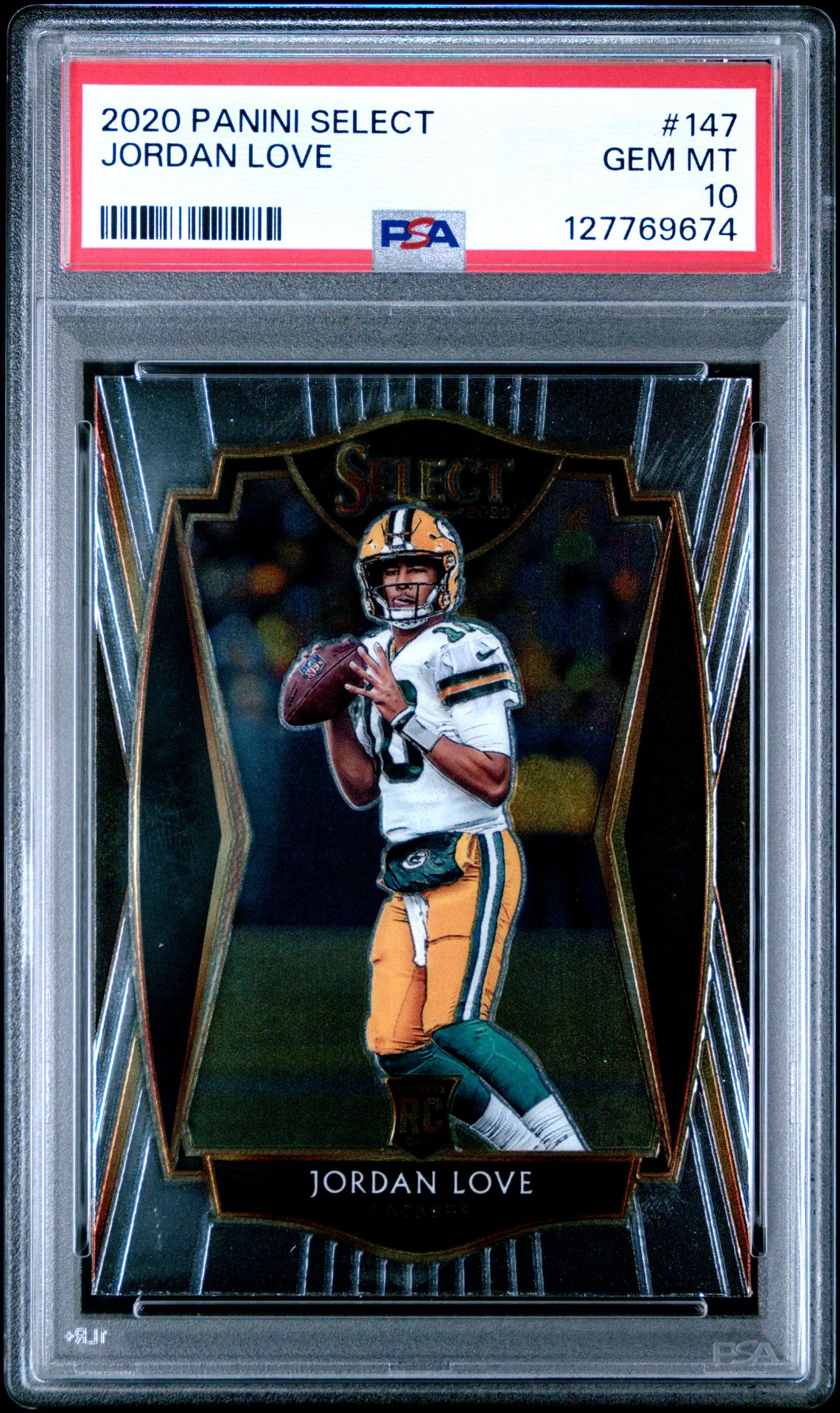 2020 Panini Select Jordan Love #147 Gem Mt 10 front
