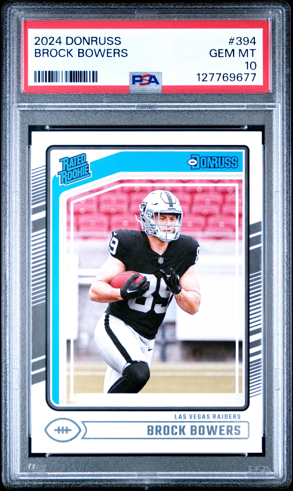 2024 Panini Donruss Brock Bowers #394 Gem Mt 10 front