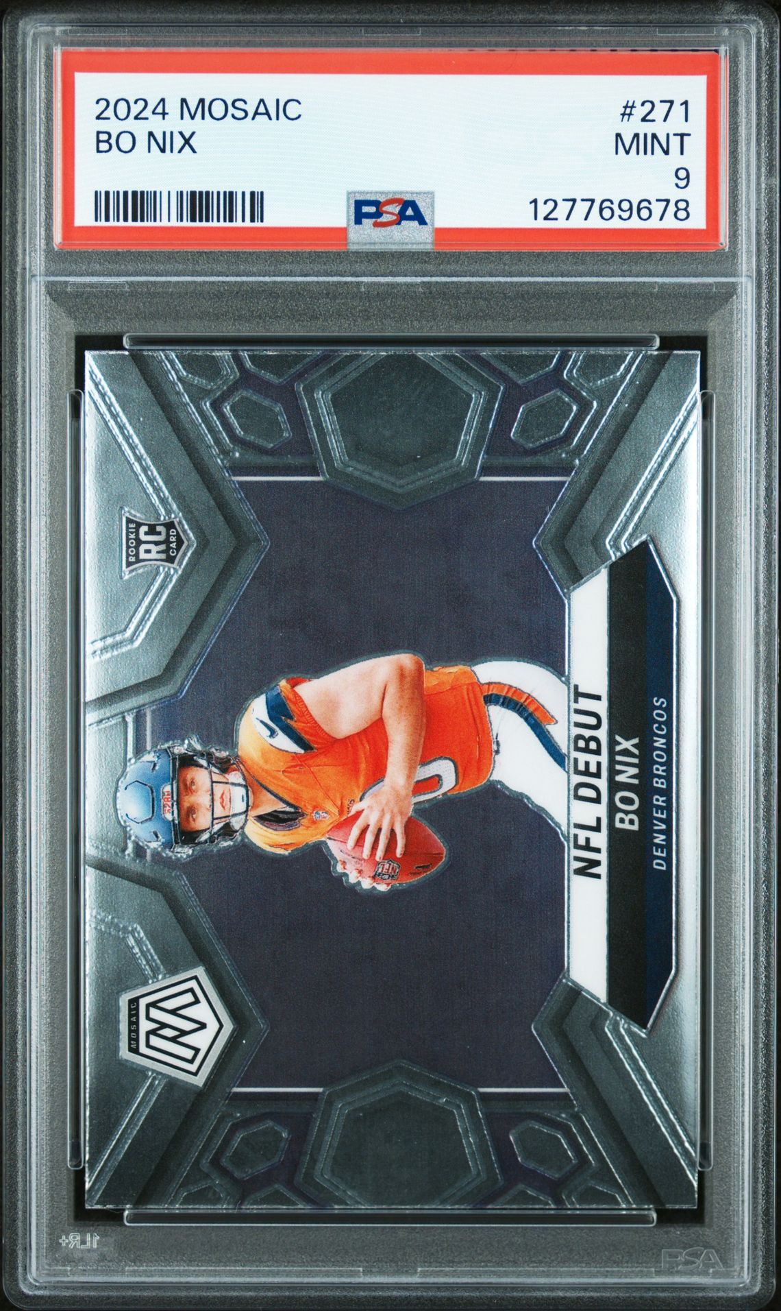 2024 Panini Mosaic Bo Nix #271 Mint 9 front