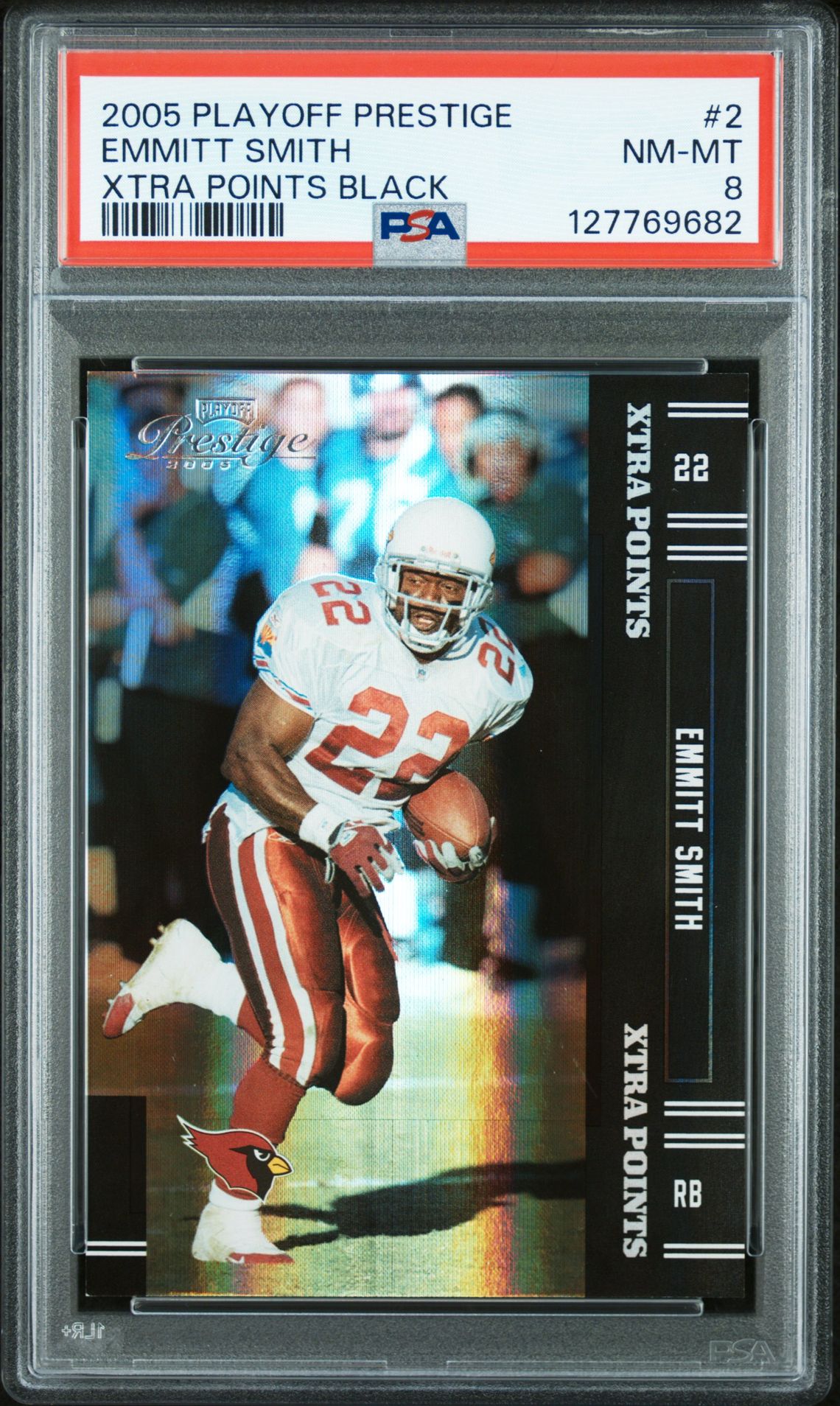 2005 Playoff Prestige Emmitt Smith #2 (Xtra Points Black) Nm-Mt 8 front