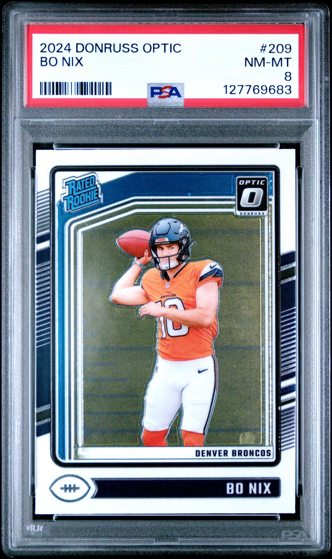 2024 Panini Donruss Optic Bo Nix #209 Nm-Mt 8 front