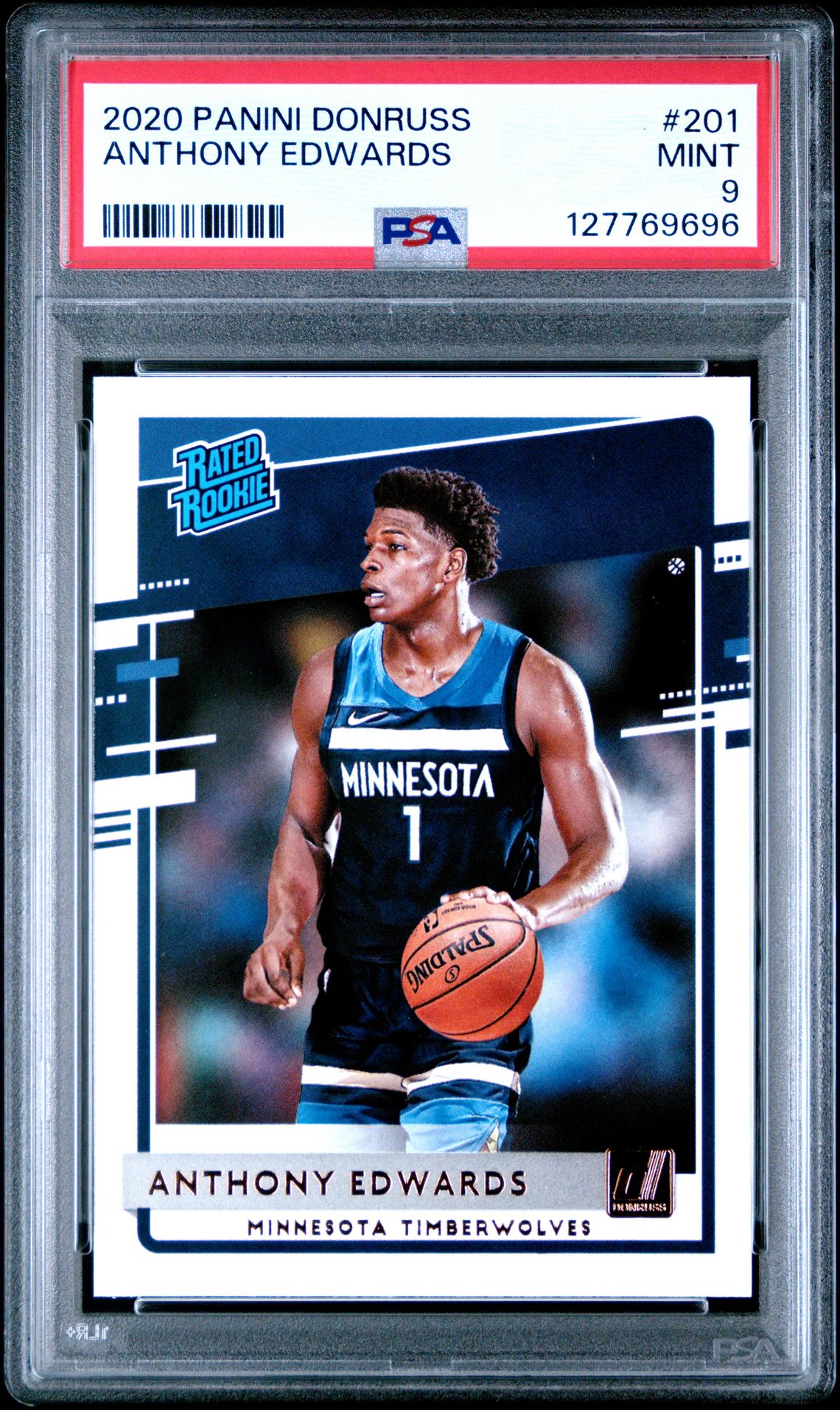 2020 Panini Donruss Anthony Edwards #201 Mint 9 front