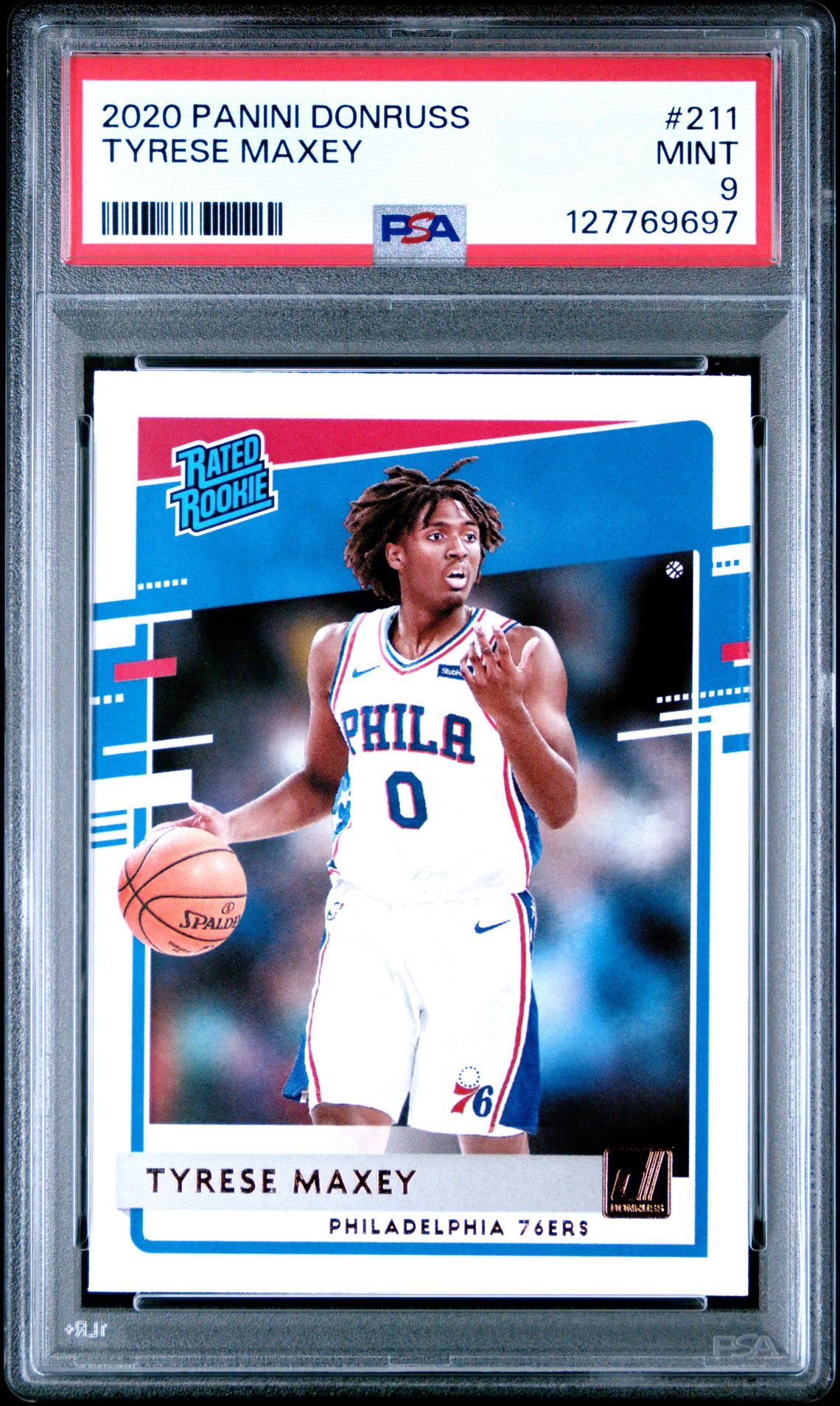2020 Panini Donruss Tyrese Maxey #211 Mint 9 front