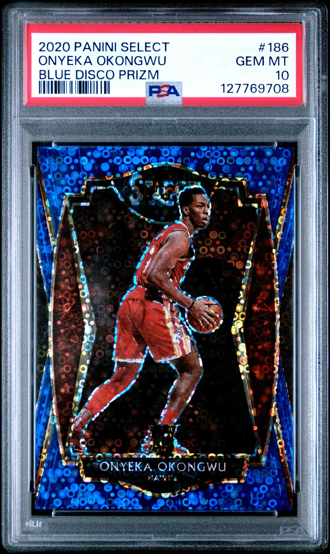 2020 Panini Select Onyeka Okongwu #186 (Blue Disco Prizm) Gem Mt 10 front