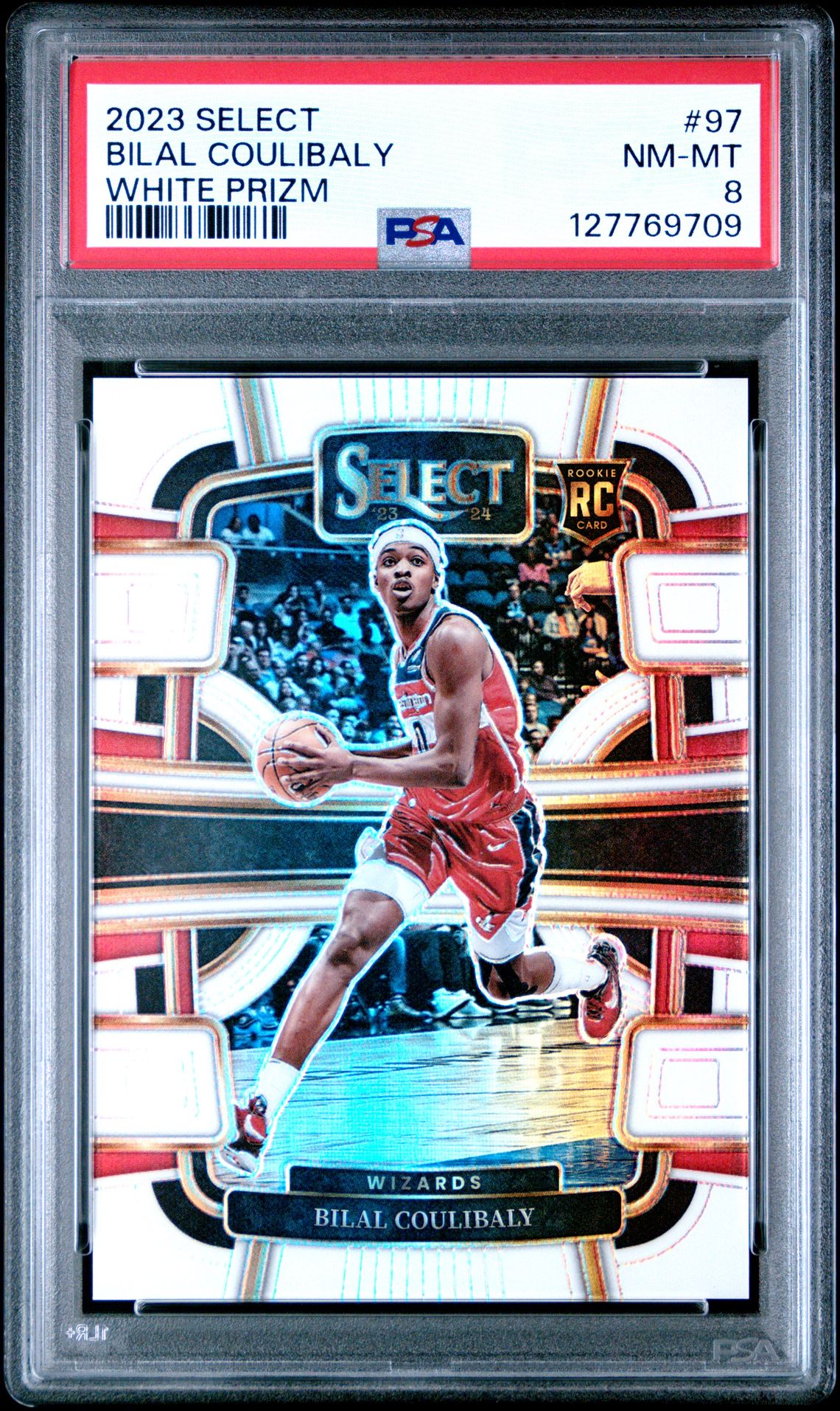 2023 Panini Select Bilal Coulibaly #97 (White Prizm) Nm-Mt 8 front