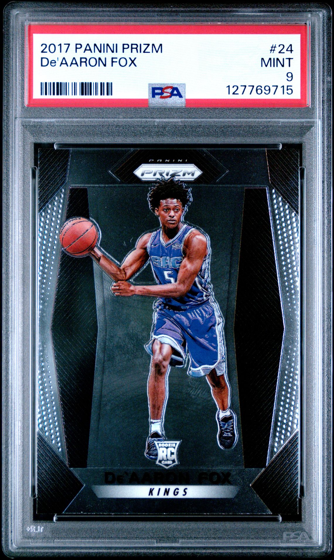 2017 Panini Prizm De'aaron Fox #24 Mint 9 front